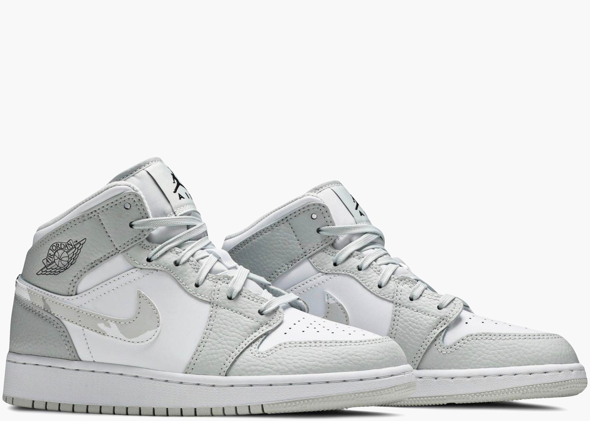 Nike Air Jordan 1 Mid Grey Camo (gs) DD3235-100 Hype Clothinga