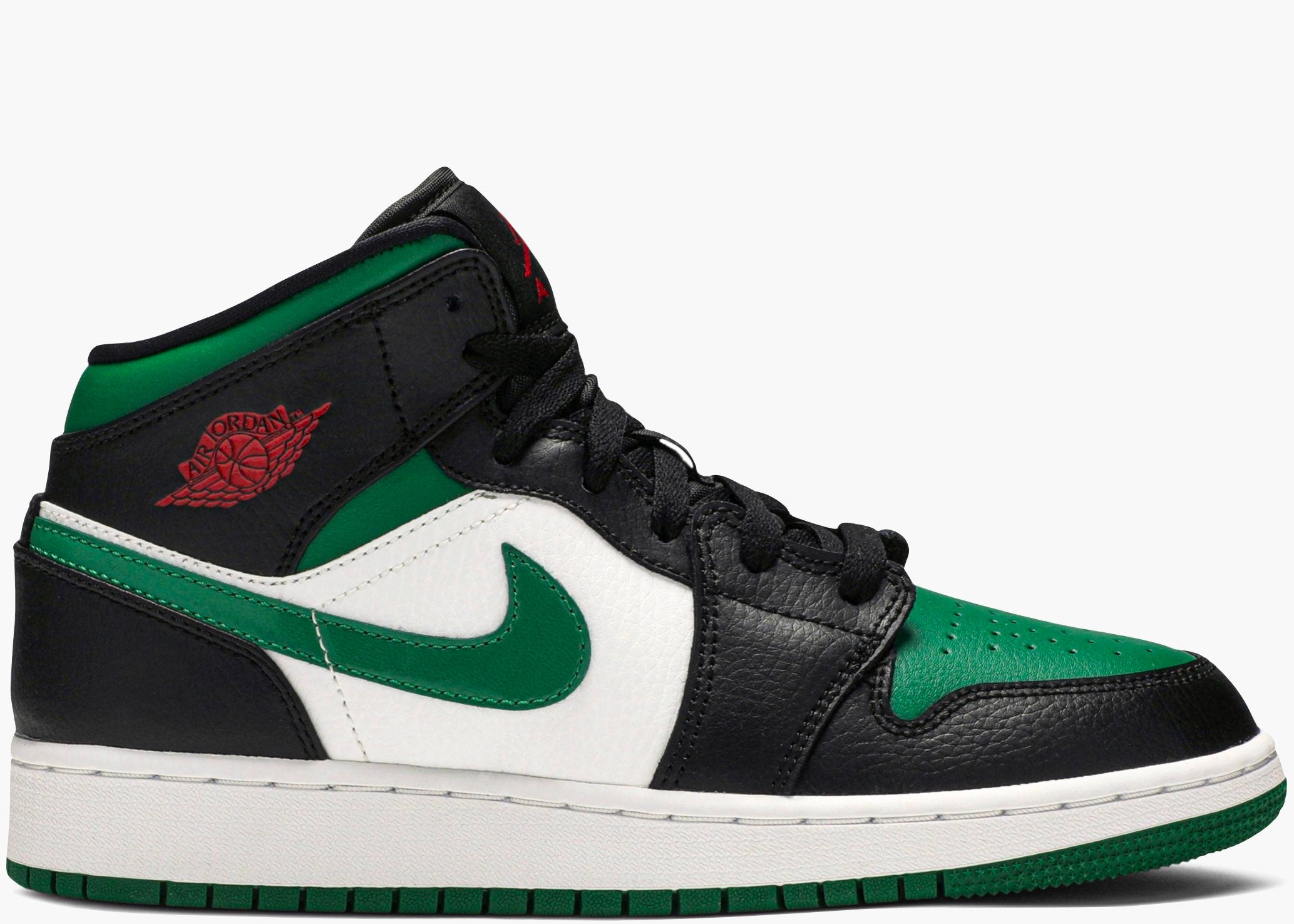 Nike Air Jordan 1 Mid Gs Green Toe 554725-067 Hype Clothinga