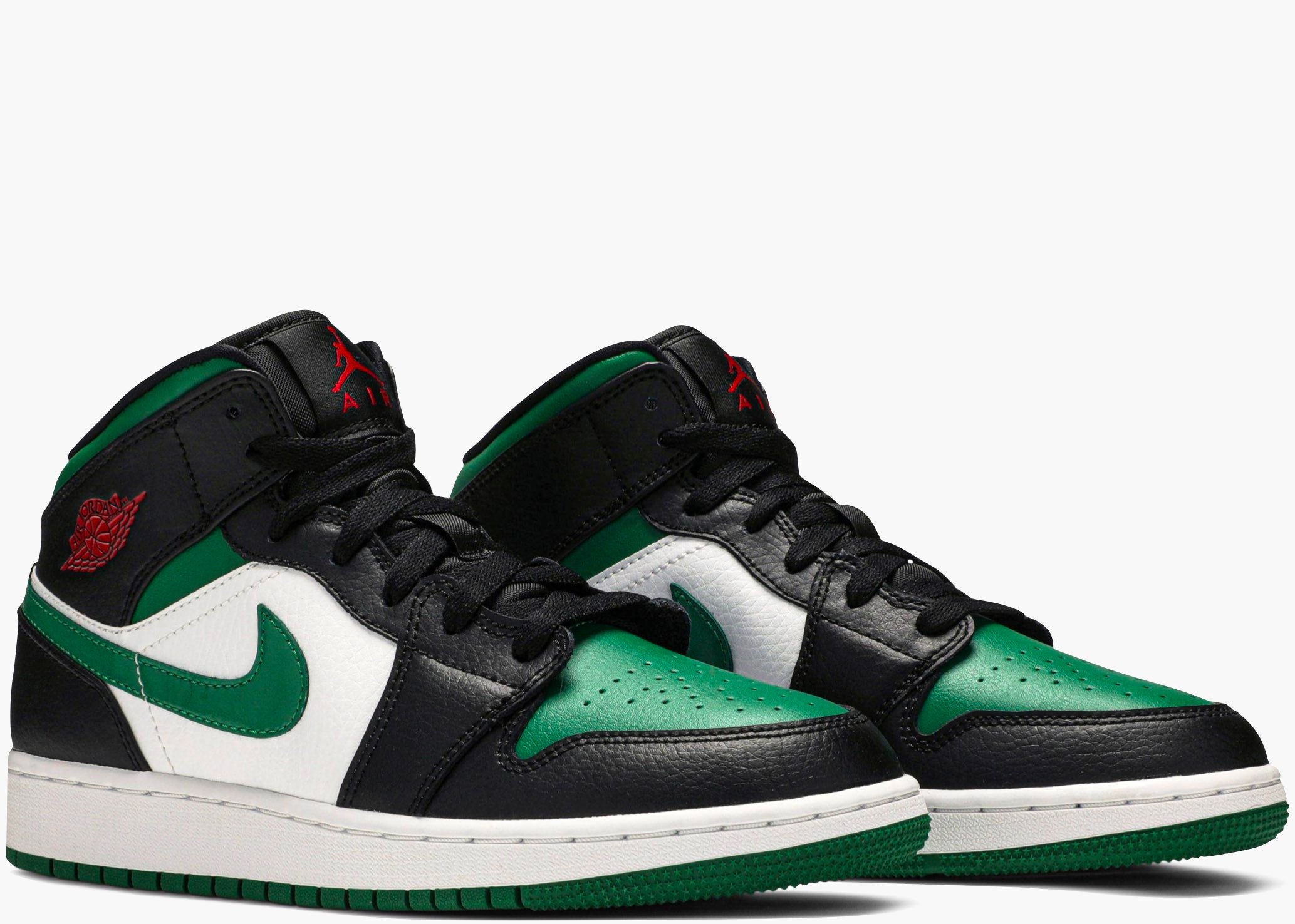 Nike Air Jordan 1 Mid Gs Green Toe 554725-067 Hype Clothinga