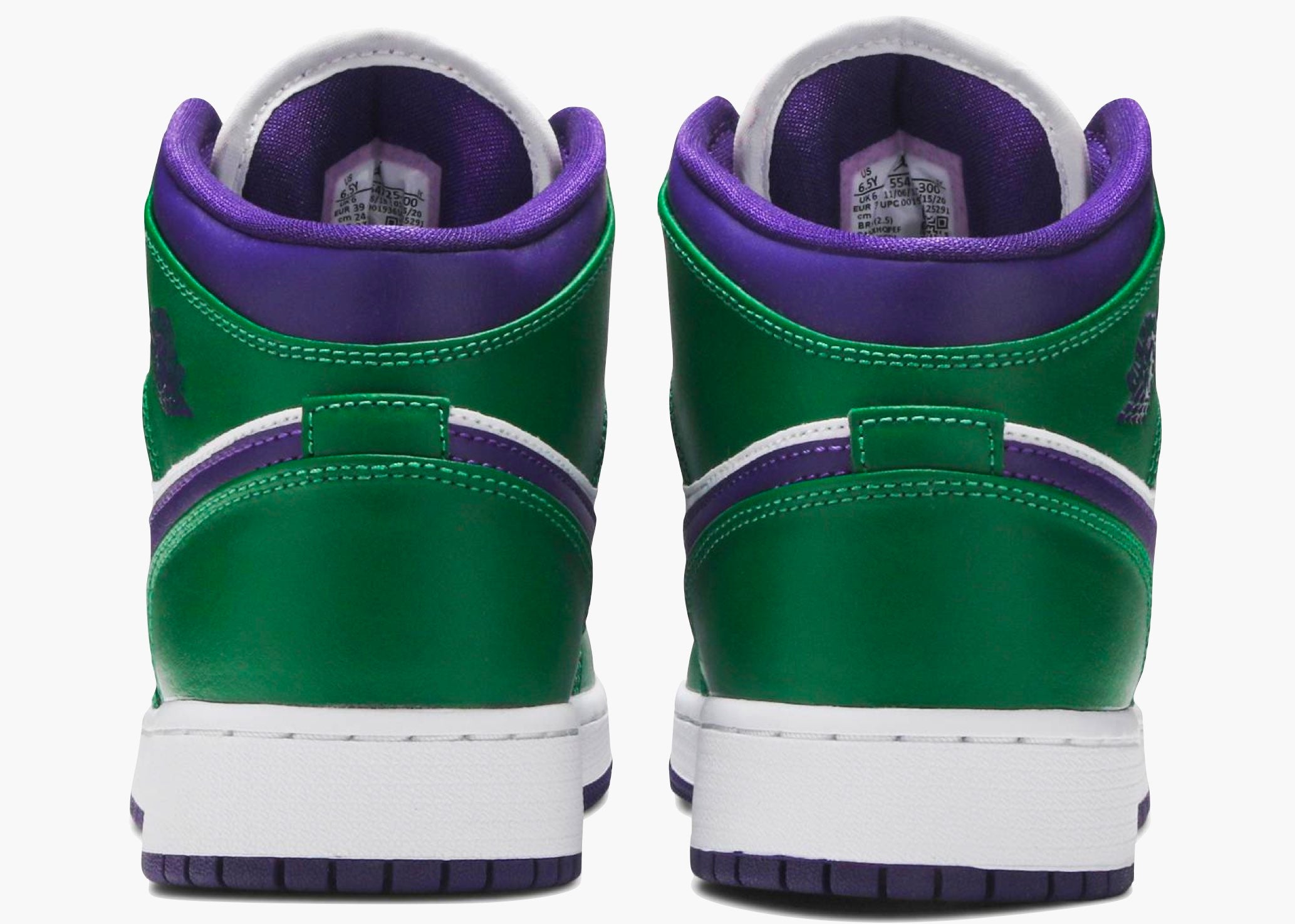 Nike Air Jordan 1 Mid Gs Incredible Hulk 554725-300 Hype Clothinga