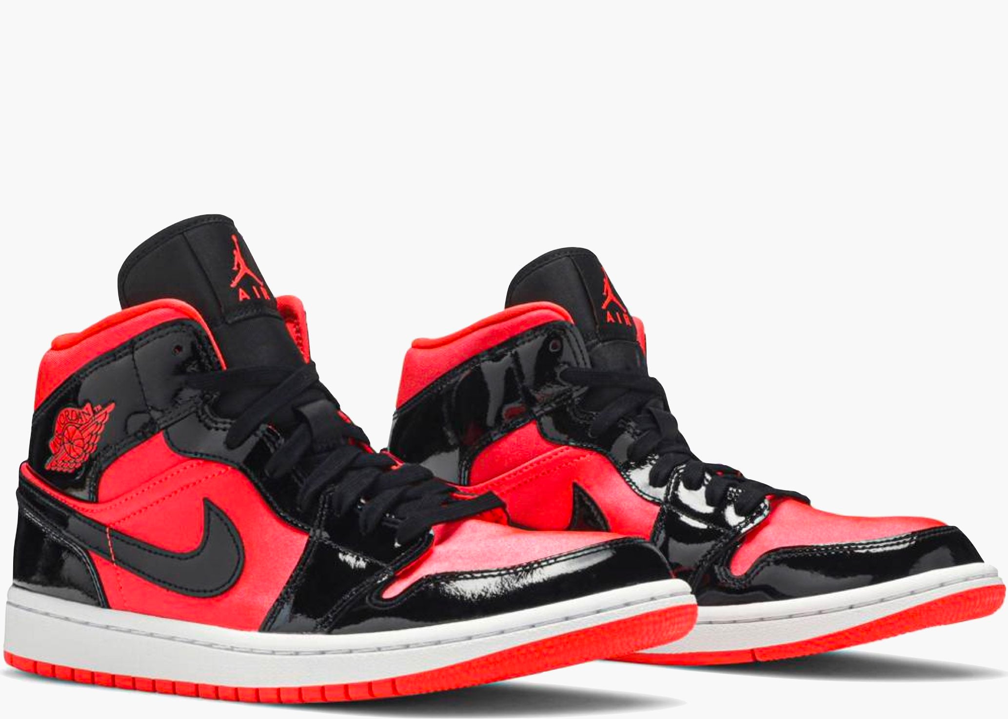 Nike Air Jordan 1 Mid Hot Punch Black (w) BQ6472-600 Hype Clothinga