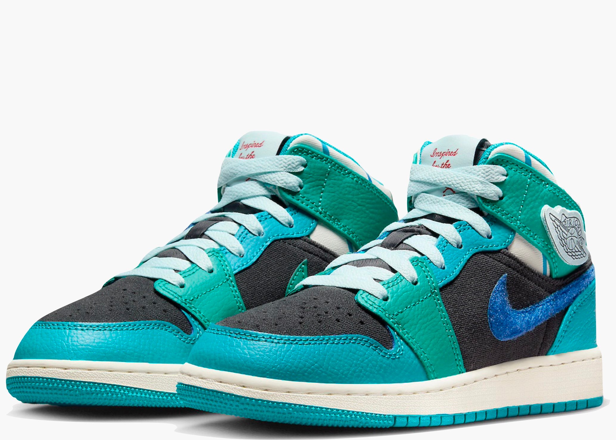 Nike Air Jordan 1 Mid Inspired by the Greatest Aquatone (GS) FJ9482-004 Hype Clothinga Limited Edition