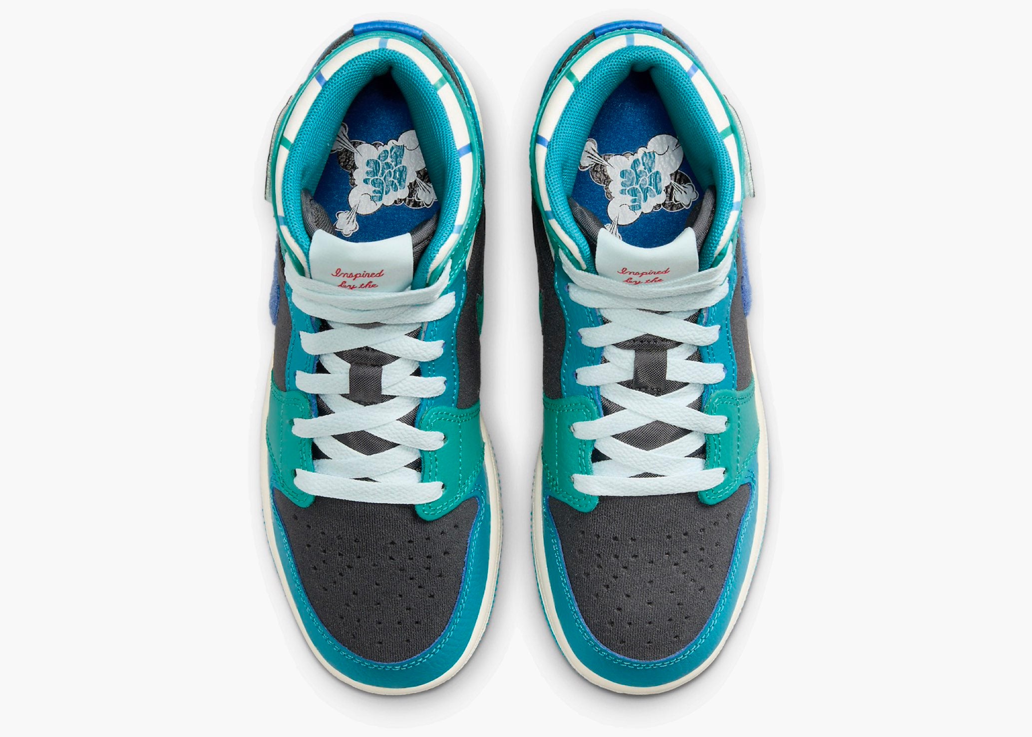 Nike Air Jordan 1 Mid Inspired by the Greatest Aquatone (GS) FJ9482-004 Hype Clothinga Limited Edition