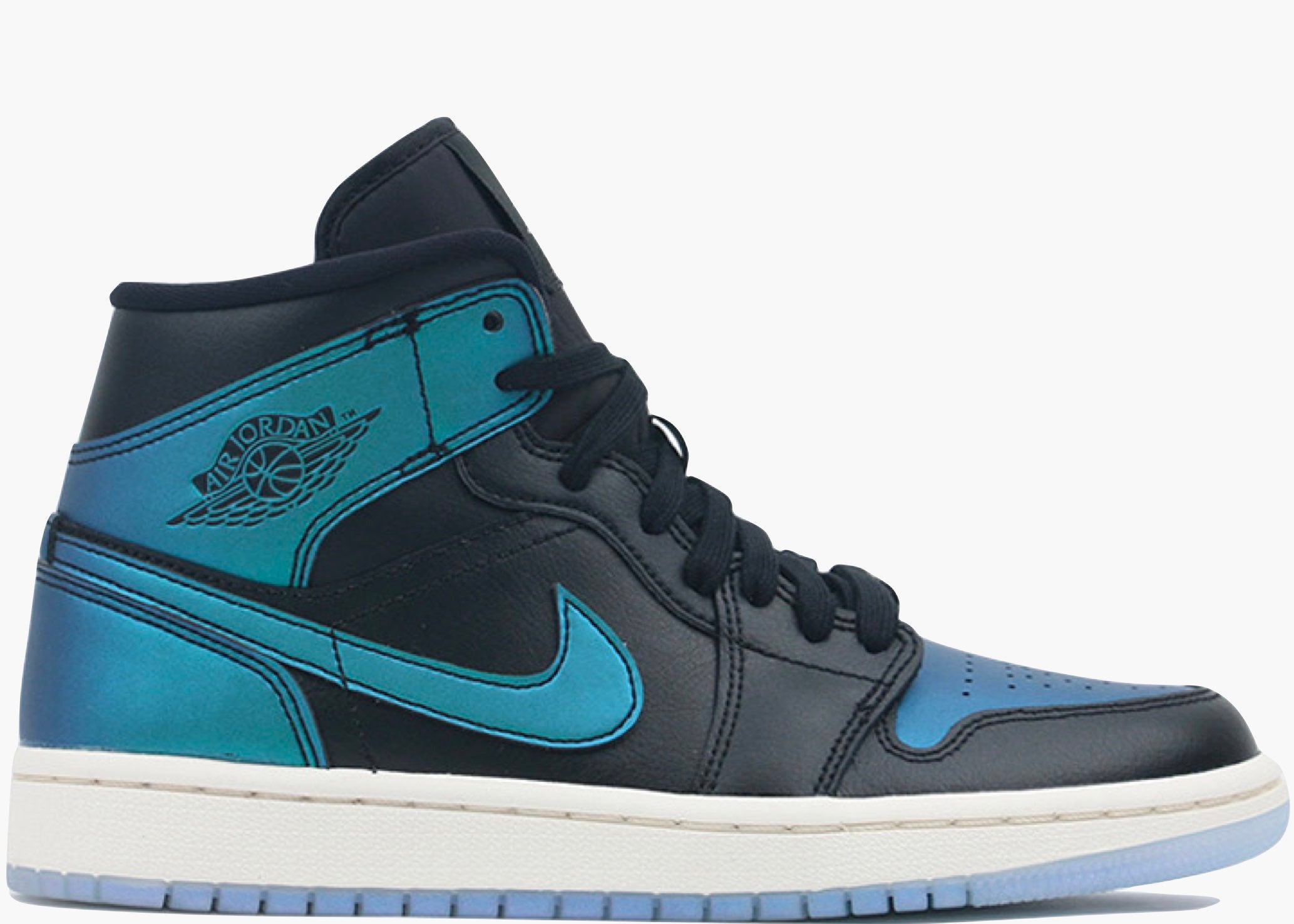 Nike Air Jordan 1 Mid Iridescent Black (w) BQ6472-009 Hype Clothinga