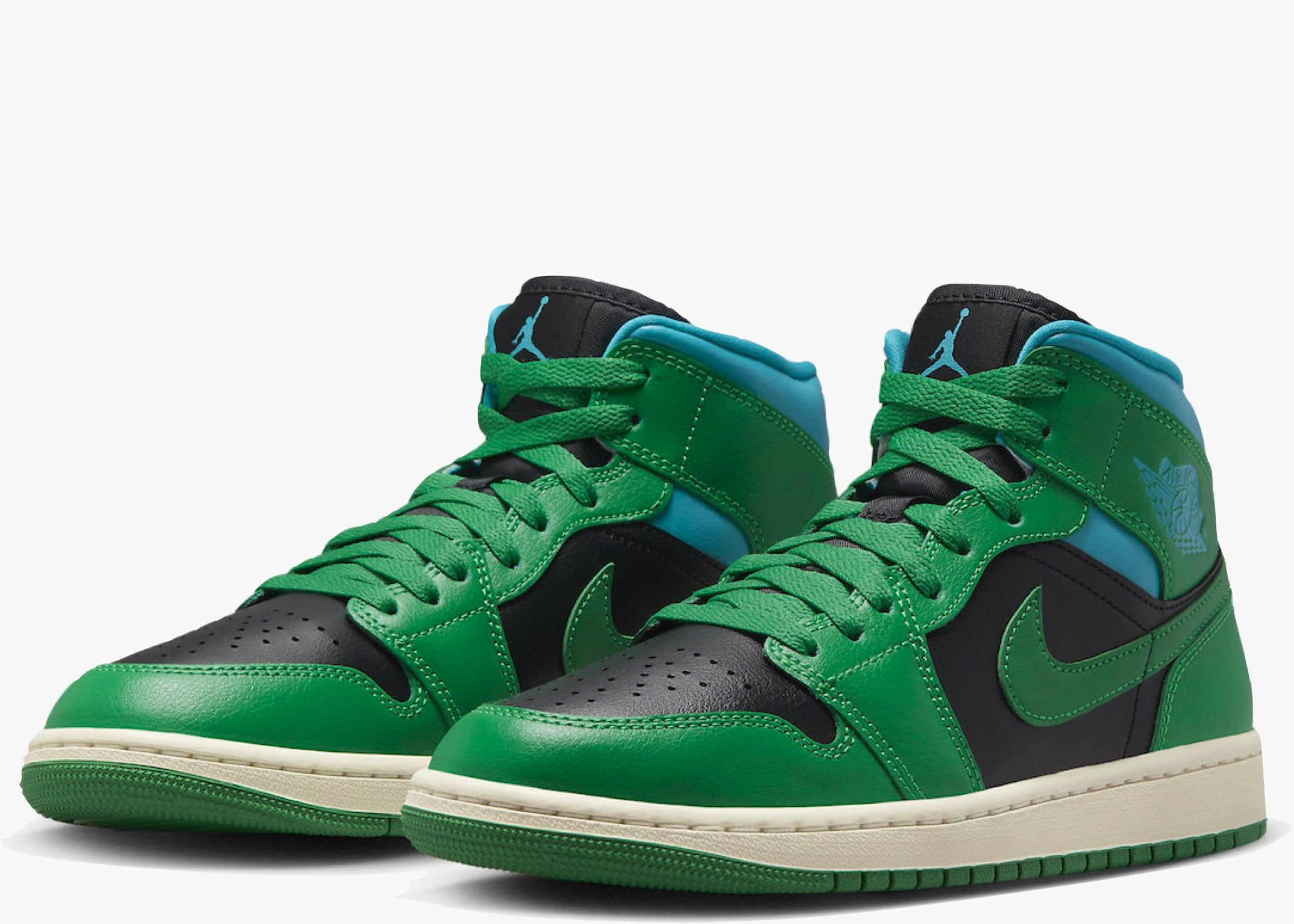 Nike Air Jordan 1 Mid Lucky Green Aquatone (W) BQ6472-033 Hype Clothinga Limited Edition