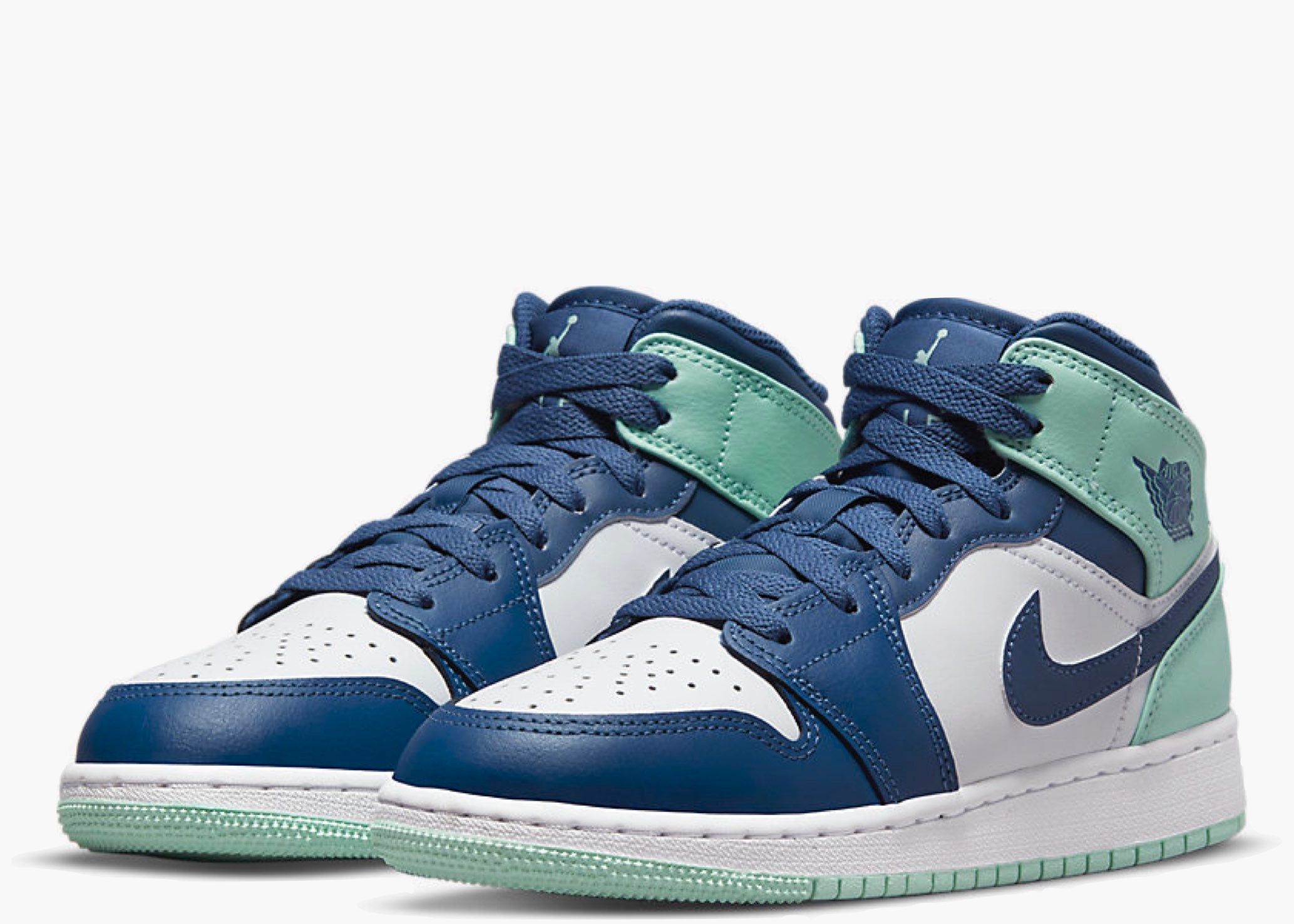 Nike Air Jordan 1 Mid Mystic Navy Mint Foam (GS) | Hype Clothinga