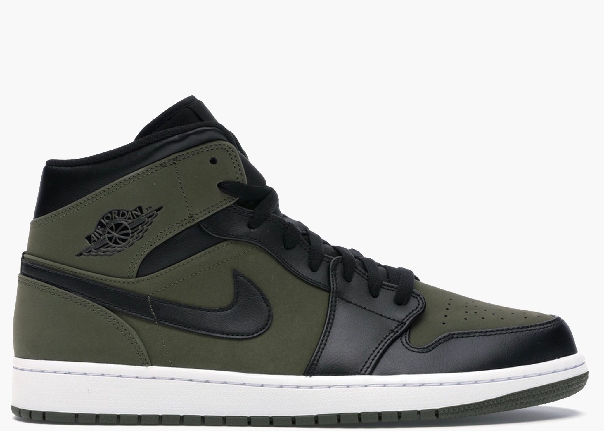 Nike Air Jordan 1 Mid Olive Canvas 554724-301 Hype Clothinga Limited Edition