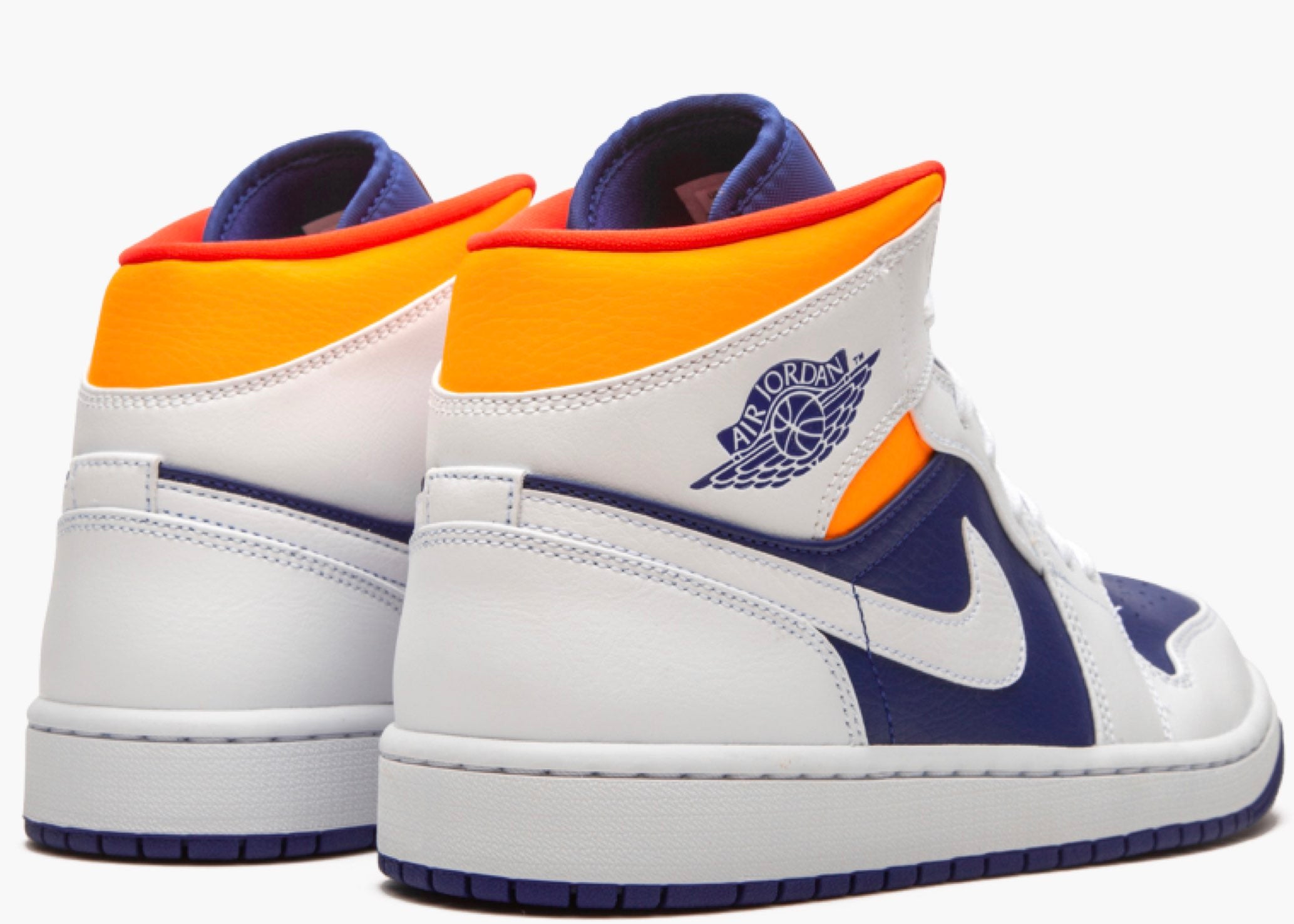 Nike Air Jordan 1 Mid Royal Blue Laser Orange 554724-131 Hype Clothinga Limited Edition