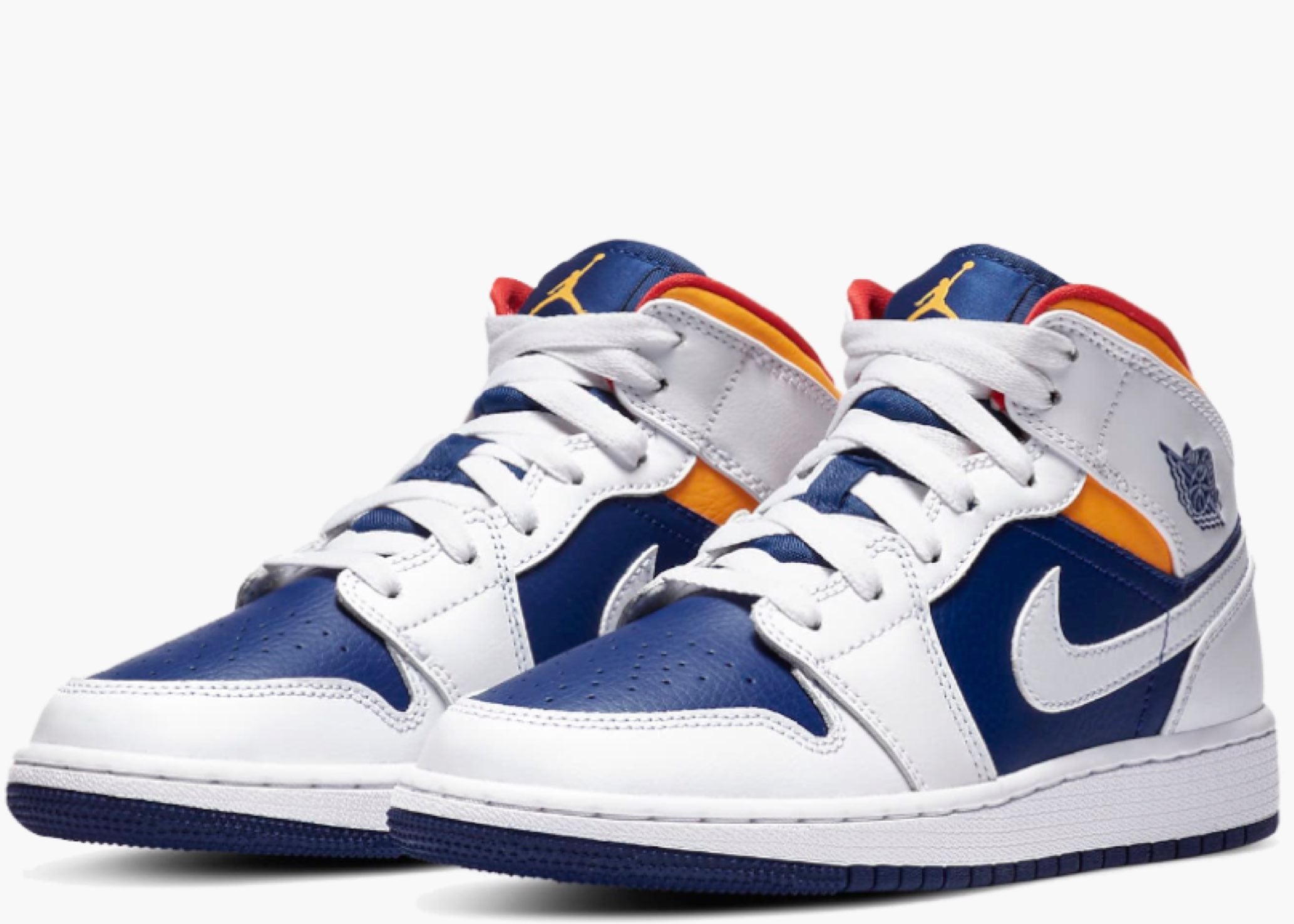 Nike Air Jordan 1 Mid Royal Blue Laser Orange 554724-131 Hype Clothinga Limited Edition