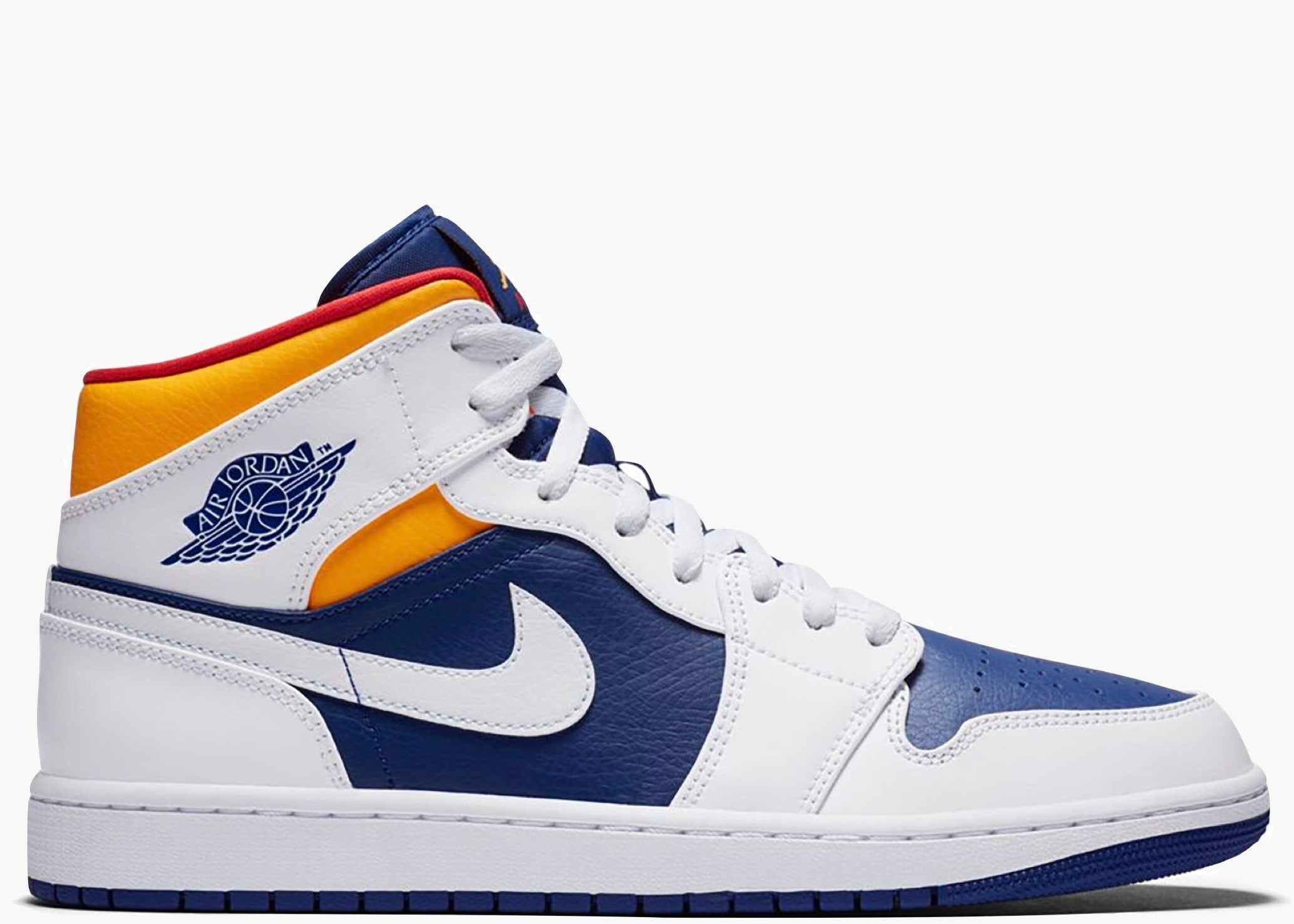 Nike Air Jordan 1 Mid Royal Blue Laser Orange 554724-131 Hype Clothinga Limited Edition