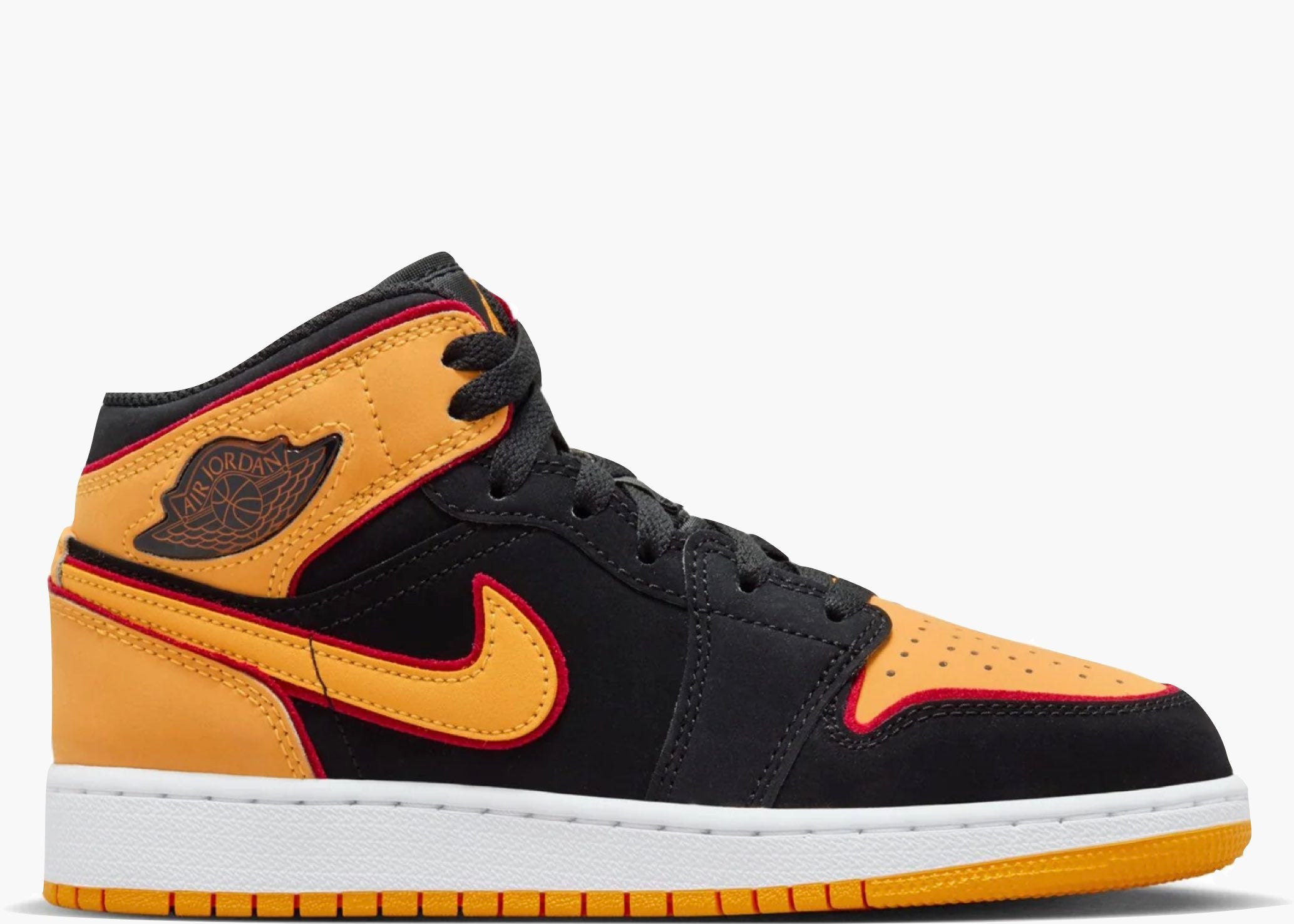 ‎Nike Air Jordan 1 Mid SE Black Vivid Orange (GS) FJ4924-008 Hype Clothinga Limited Edition