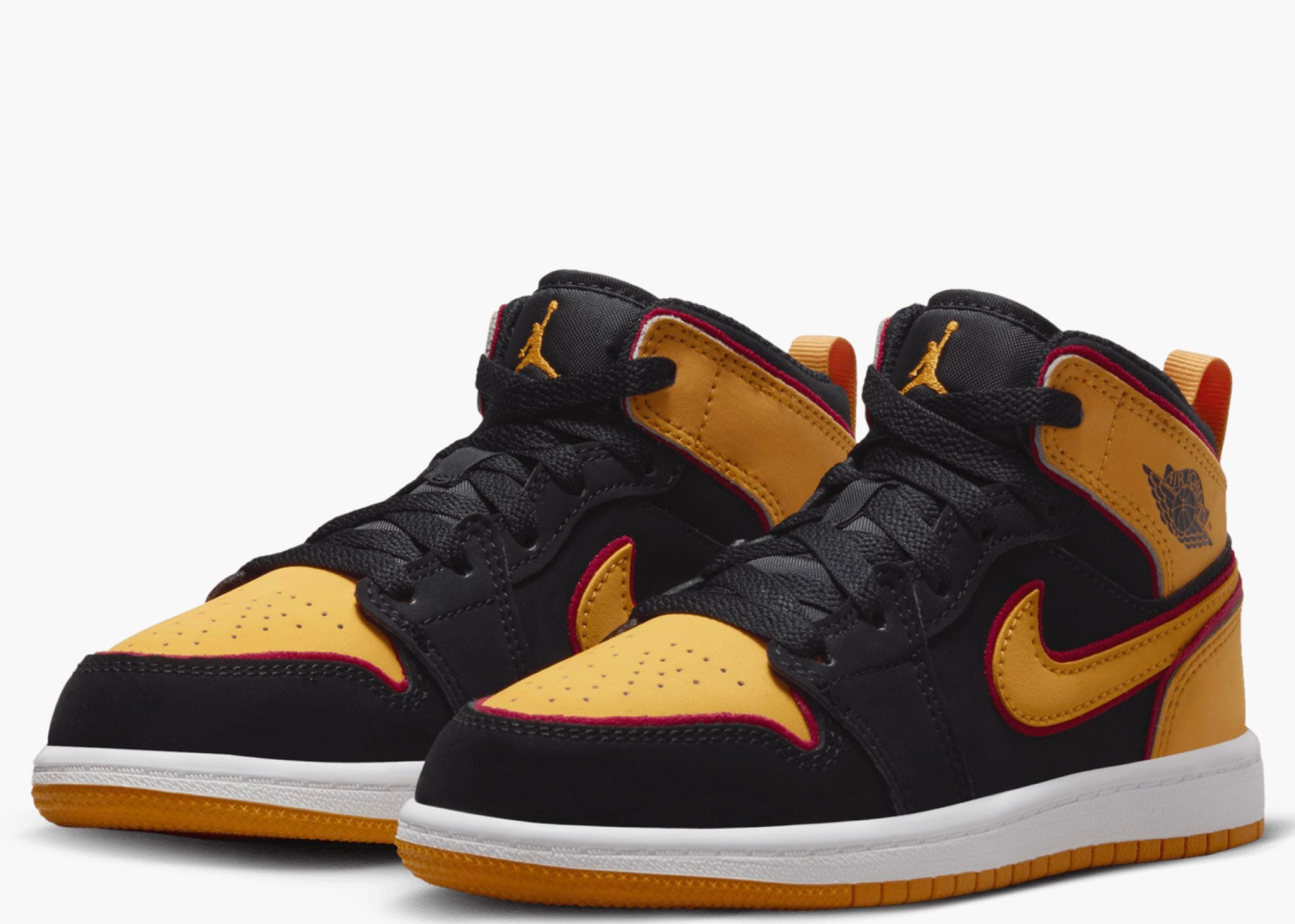 ‎Nike Air Jordan 1 Mid SE Black Vivid Orange (PS) FJ4925-008 Hype Clothinga Limited Edition