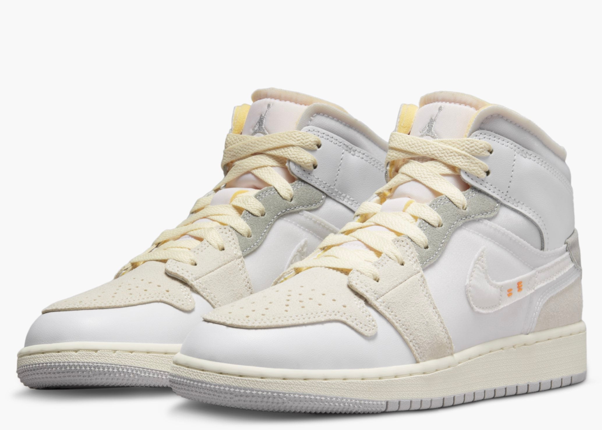 Nike Air Jordan 1 Mid SE Craft Inside Out White Grey (GS) | Hype Clothinga