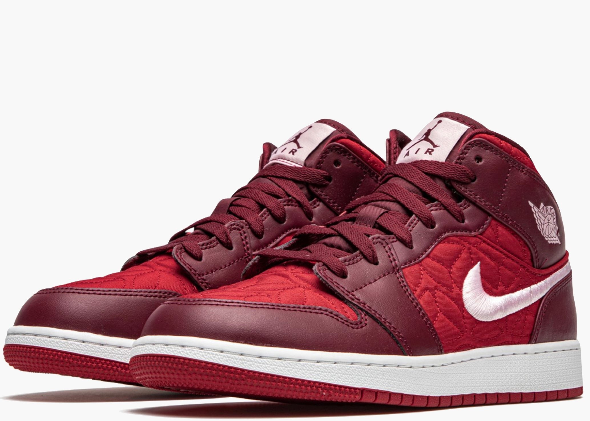 Nike Air Jordan 1 Mid SE Red Quilt (GS) AV5174-600 Hype Clothinga Limited Edition