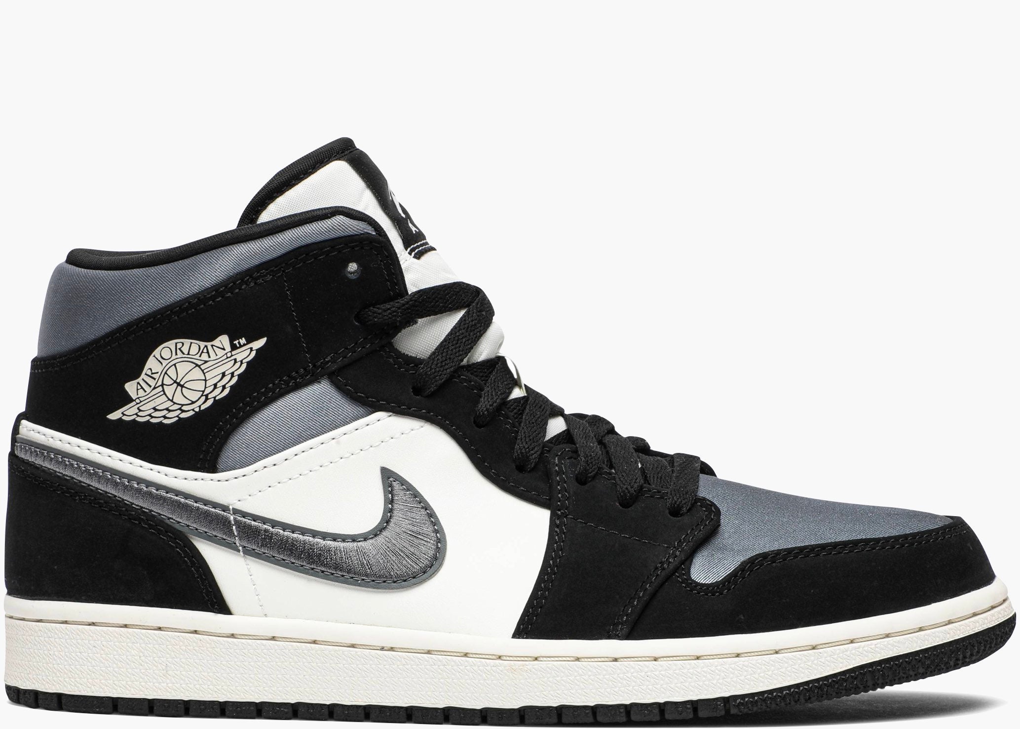 Nike Air Jordan 1 Mid Satin Grey Toe 852542-011 Hype Clothinga