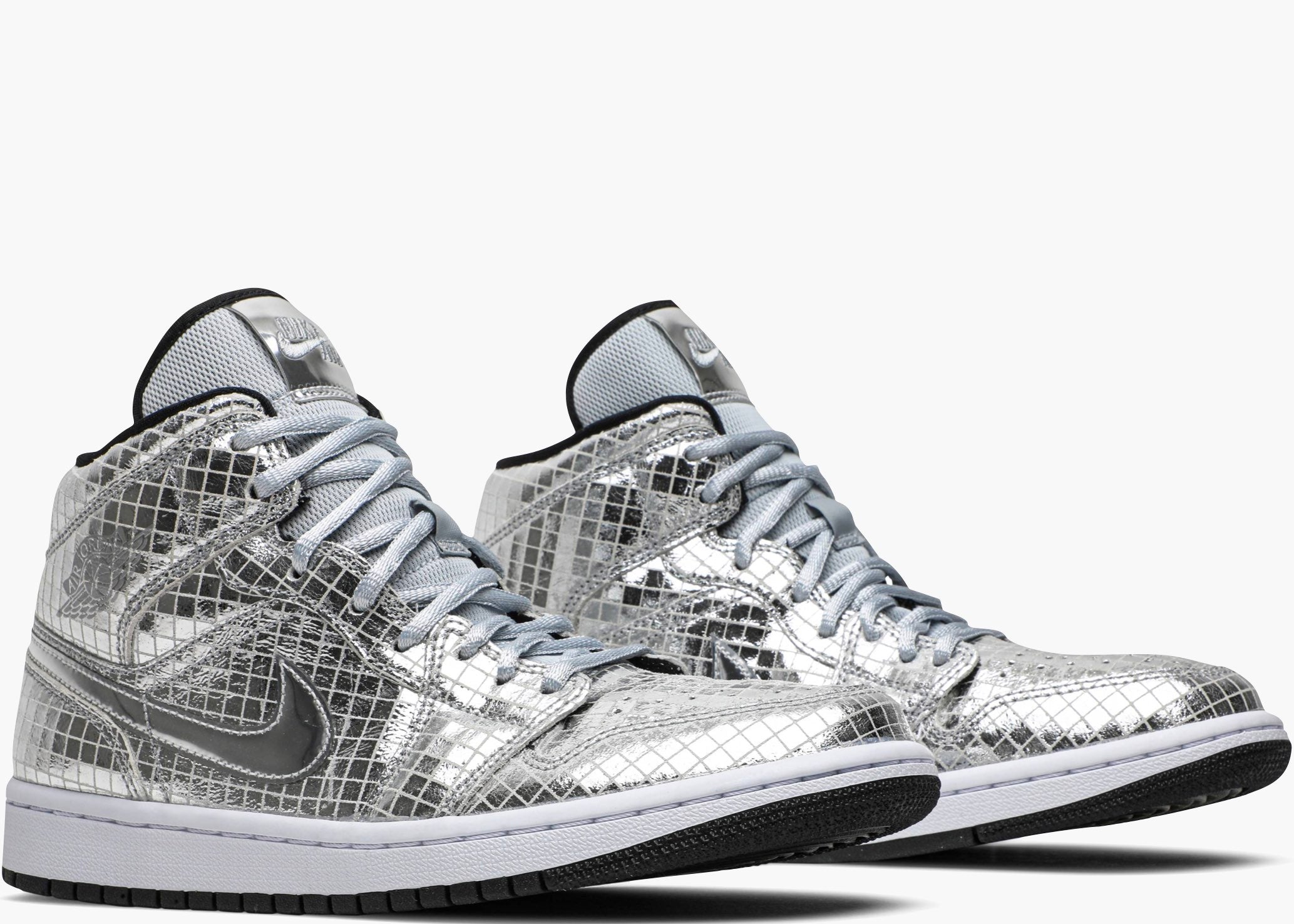 Nike Air Jordan 1 Mid Se Disco Metallic Silver (w) CU9304-001 Hype Clothinga