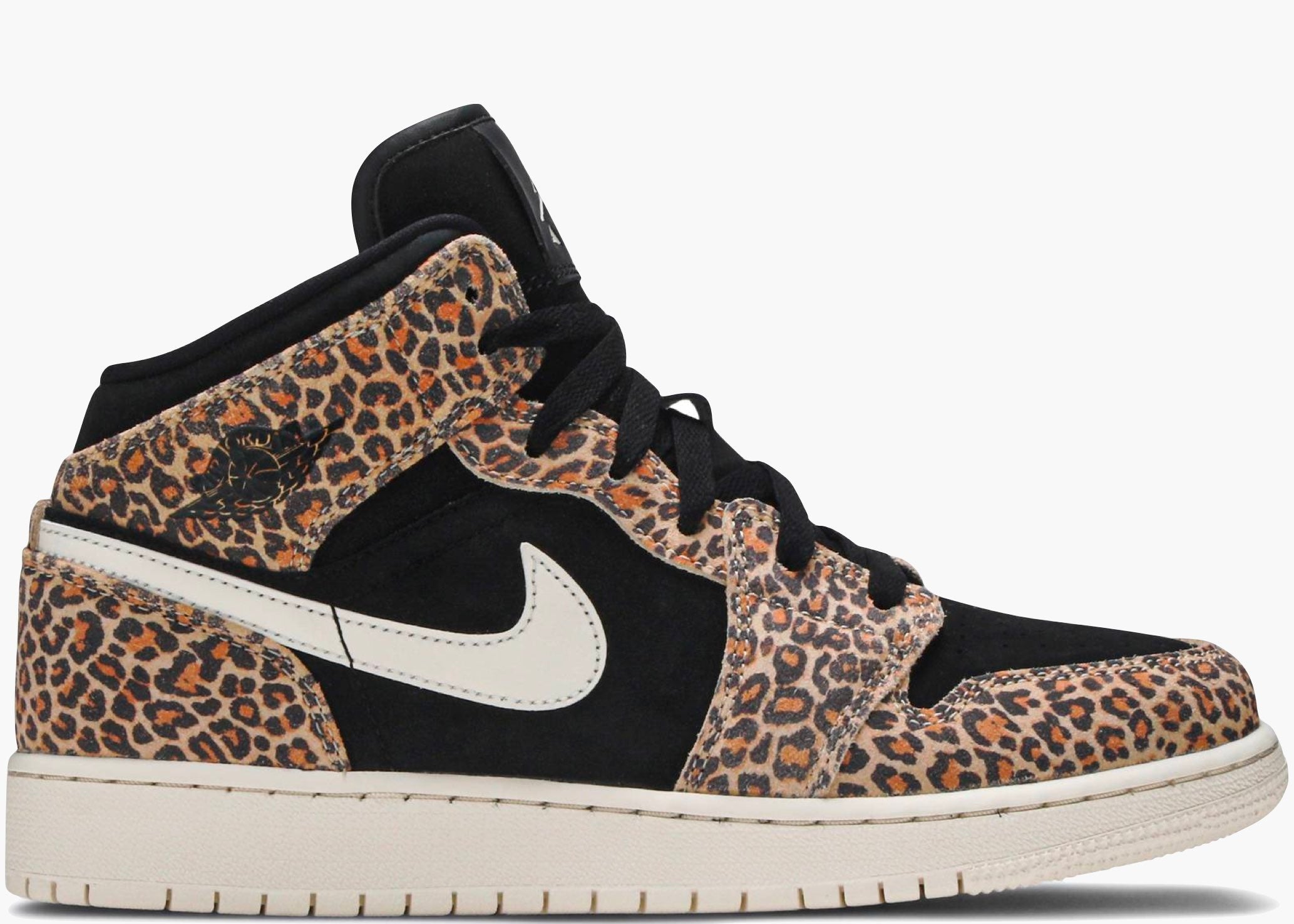 Nike Air Jordan 1 Mid Se Leopard (gs) BQ6931-021 Hype Clothinga