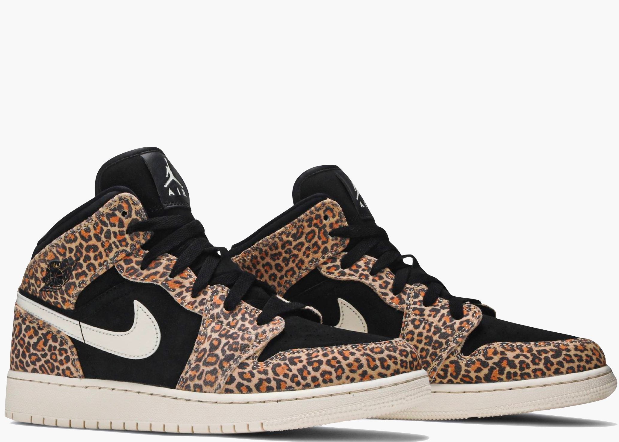 Nike Air Jordan 1 Mid Se Leopard (gs) BQ6931-021 Hype Clothinga