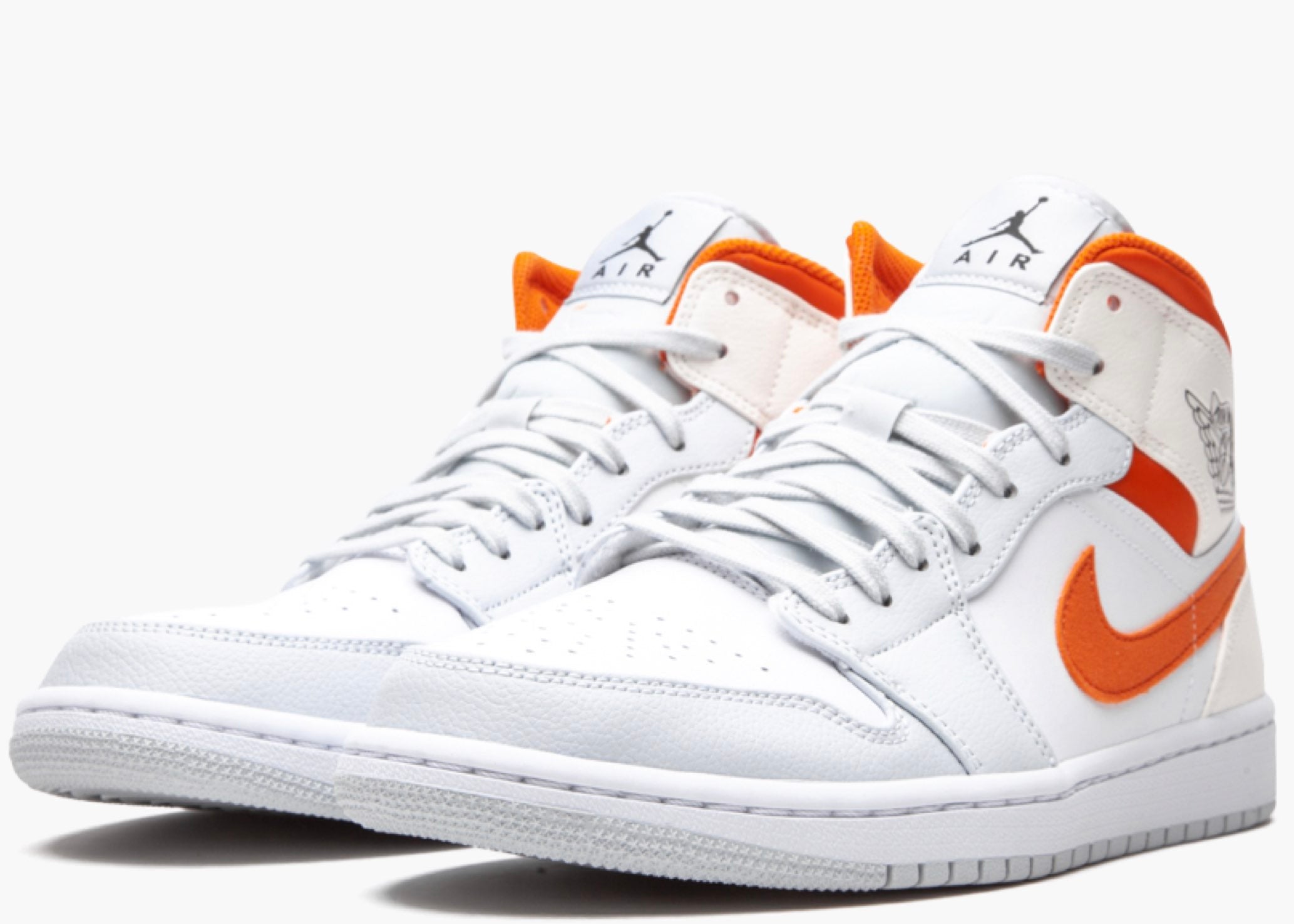 Nike Air Jordan 1 Mid Starfish Pure Platinum CW7591-100 Hype Clothinga Limited Edition