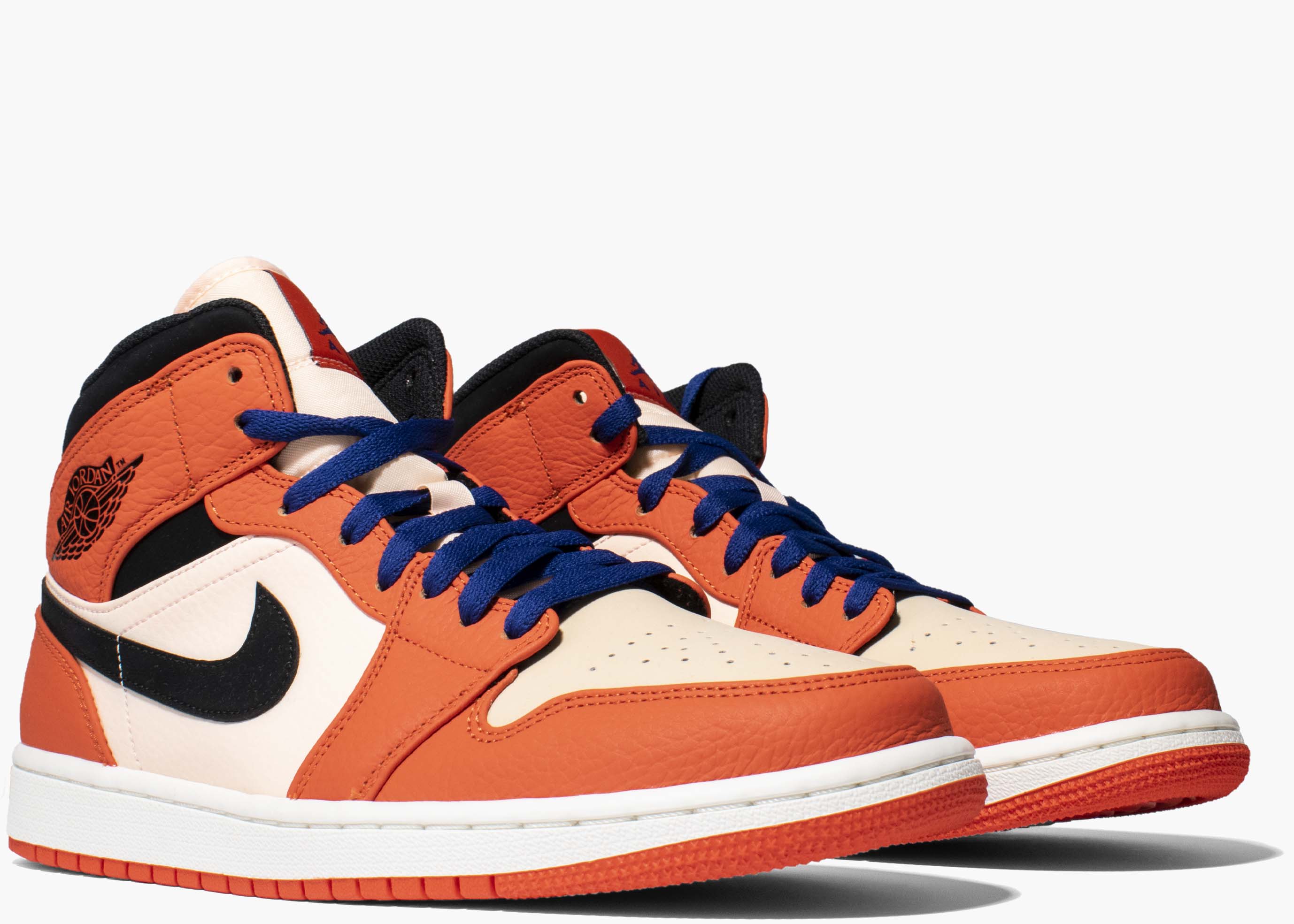 Nike Air Jordan 1 Mid Team Orange Black 852542-800 Hype Clothinga Limited Edition