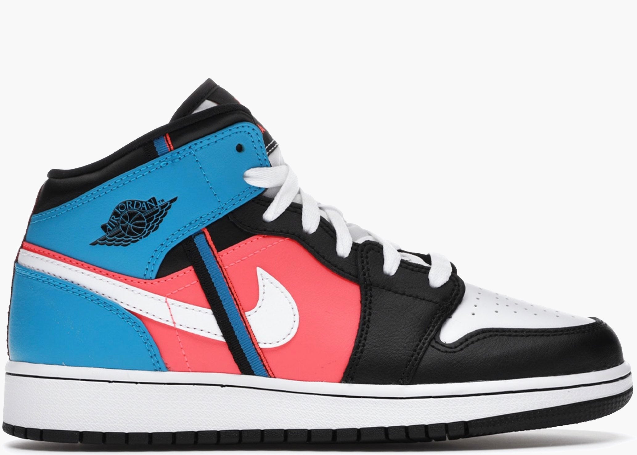 Nike Air Jordan 1 Mid Tri Color Ribbons (GS) CV4891-001 Hype Clothinga Limited Edition