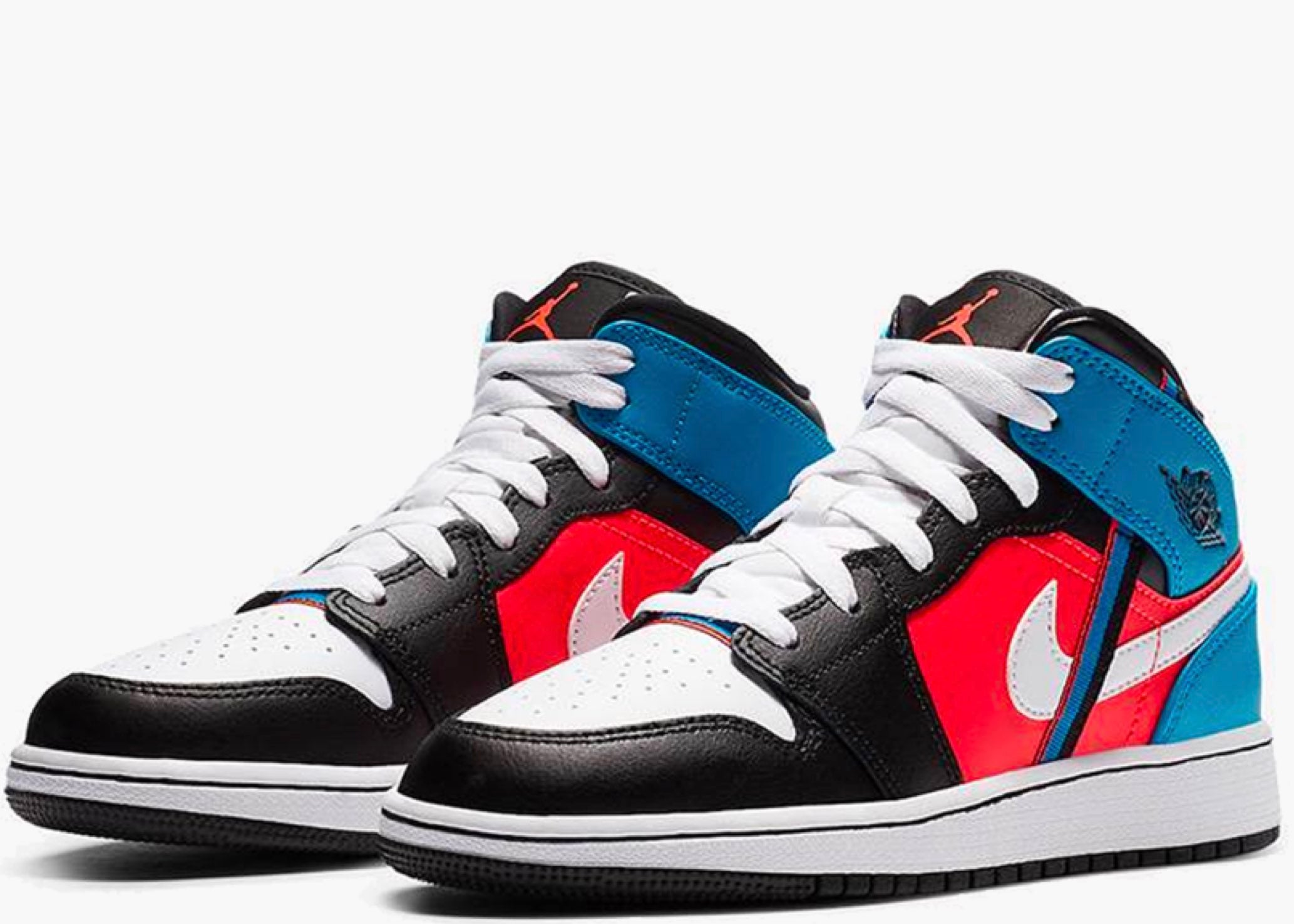 Nike Air Jordan 1 Mid Tri Color Ribbons (GS) CV4891-001 Hype Clothinga Limited Edition