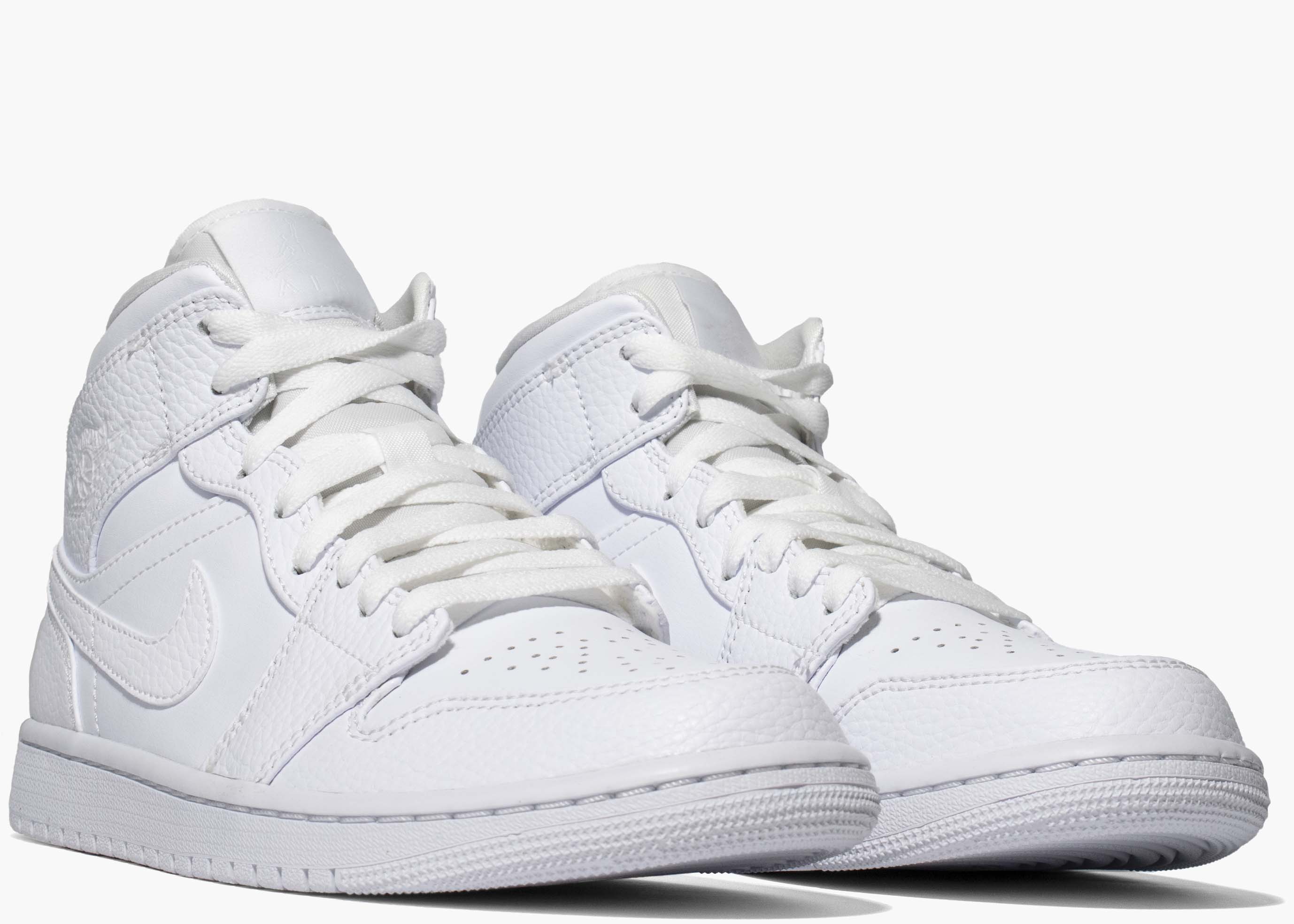 Nike Air Jordan 1 Mid Triple White 2.0 554724-130 Hype Clothinga Limited Edition