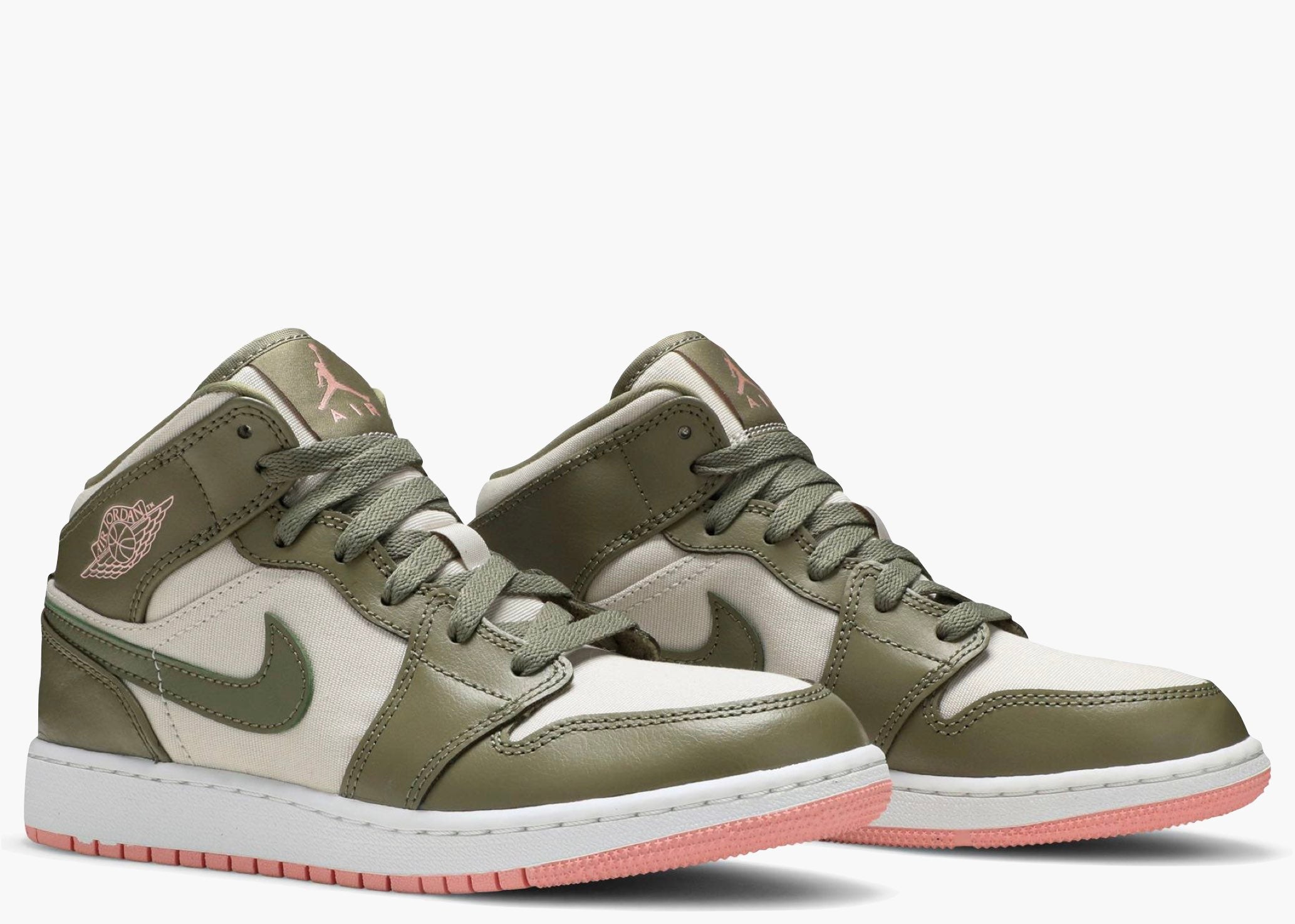 Nike Air Jordan 1 Mid Trooper Bleached Coral (GS) 555112-225 Hype Clothinga Limited Edition