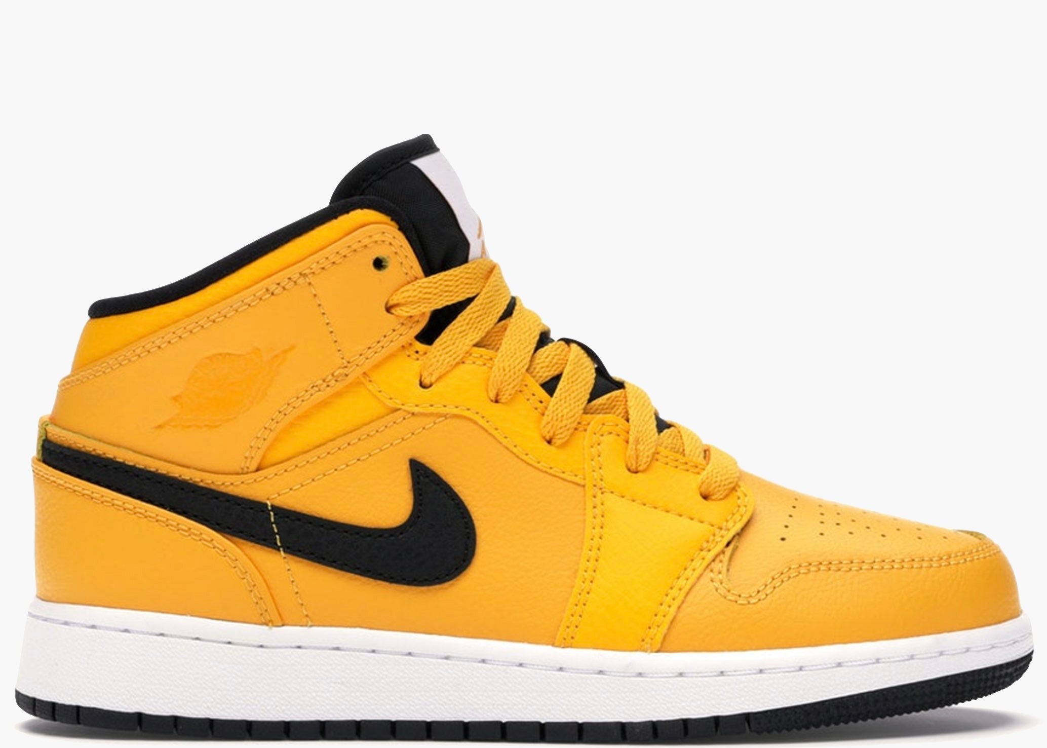 Nike Air Jordan 1 Mid University Gold Black (GS) 554725-700 Hype Clothinga Limited Edition