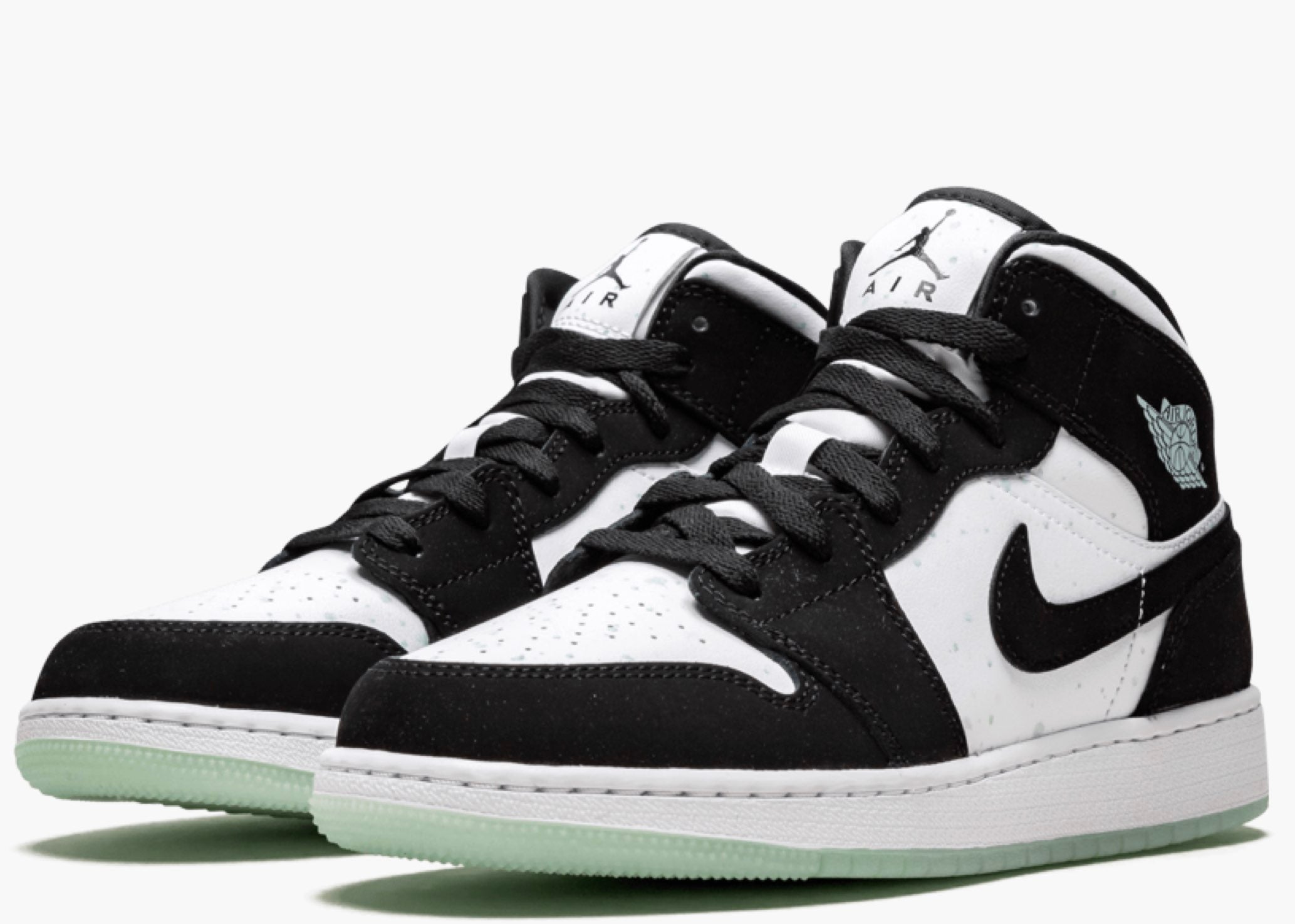 Nike Air Jordan 1 Mid White Black Teal Tint (GS) BQ6931-103 Hype Clothinga Limited Edition