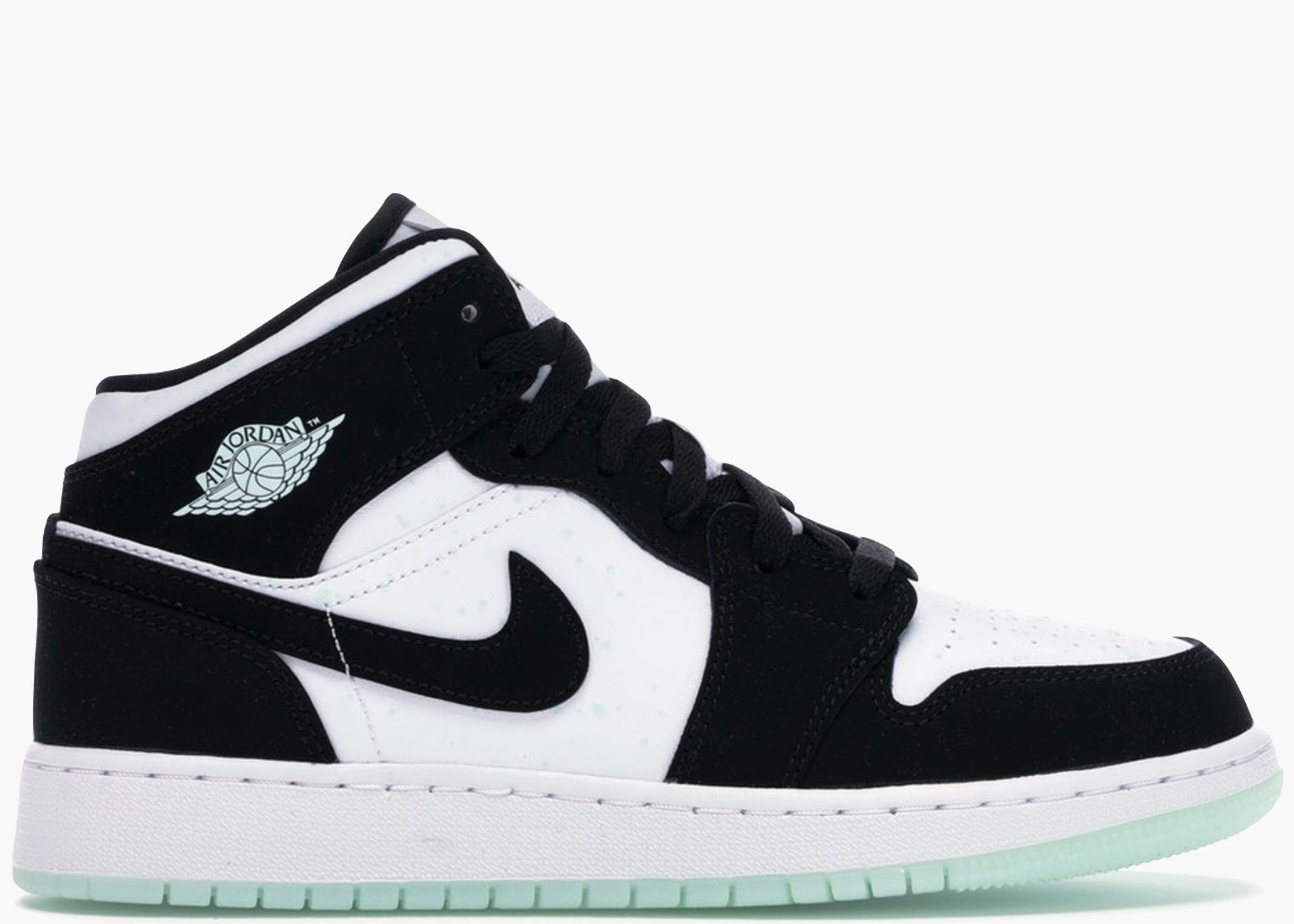 Nike Air Jordan 1 Mid White Black Teal Tint (GS) BQ6931-103 Hype Clothinga Limited Edition