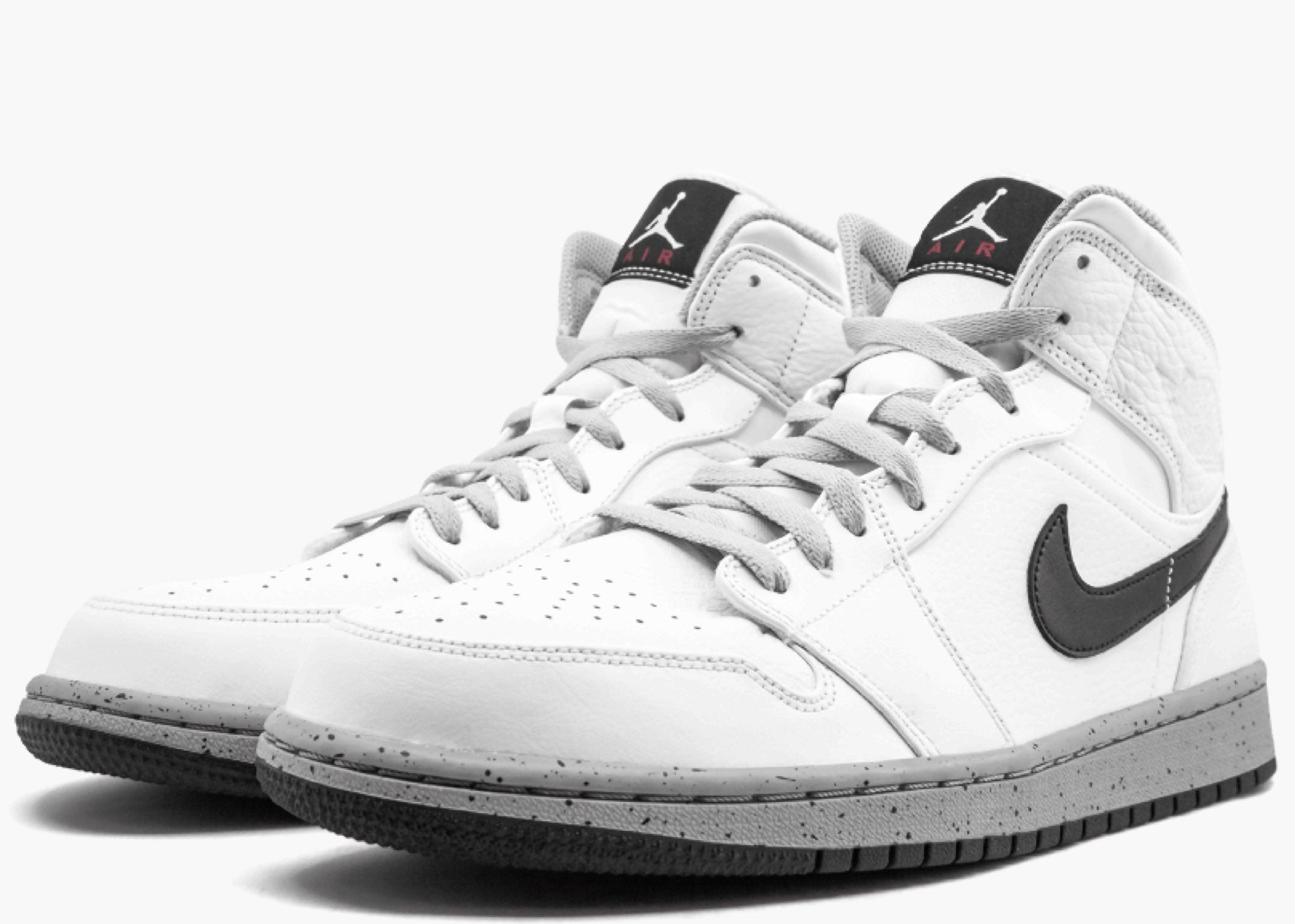 Nike Air Jordan 1 Mid White Cement  554724-115 Hype Clothinga Limited Edition