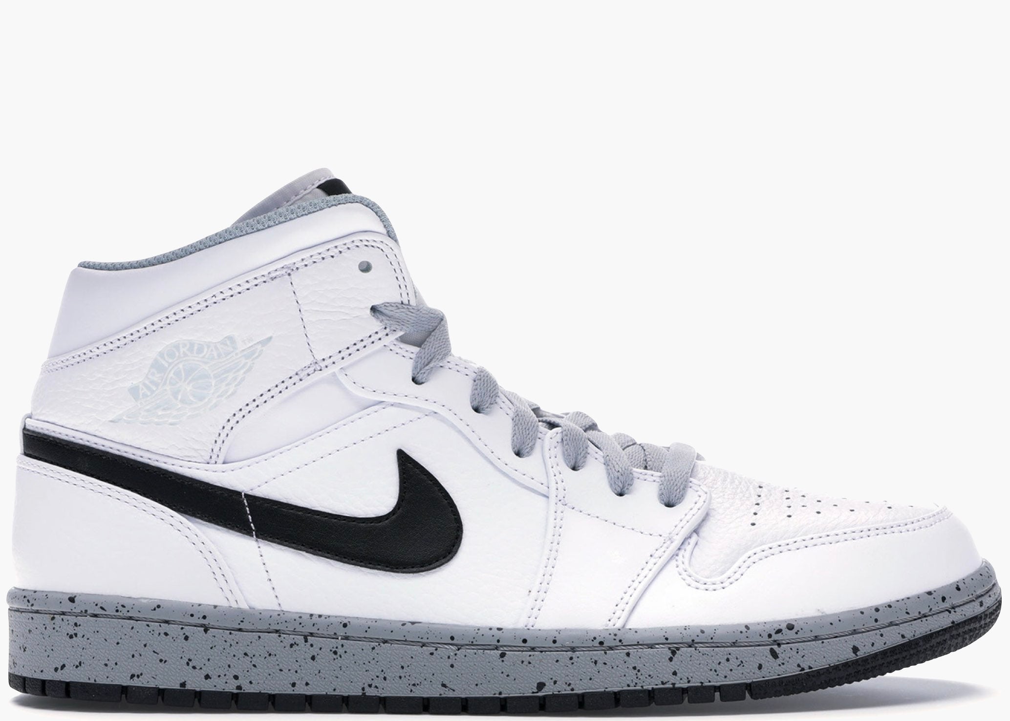 Nike Air Jordan 1 Mid White Cement  554724-115 Hype Clothinga Limited Edition