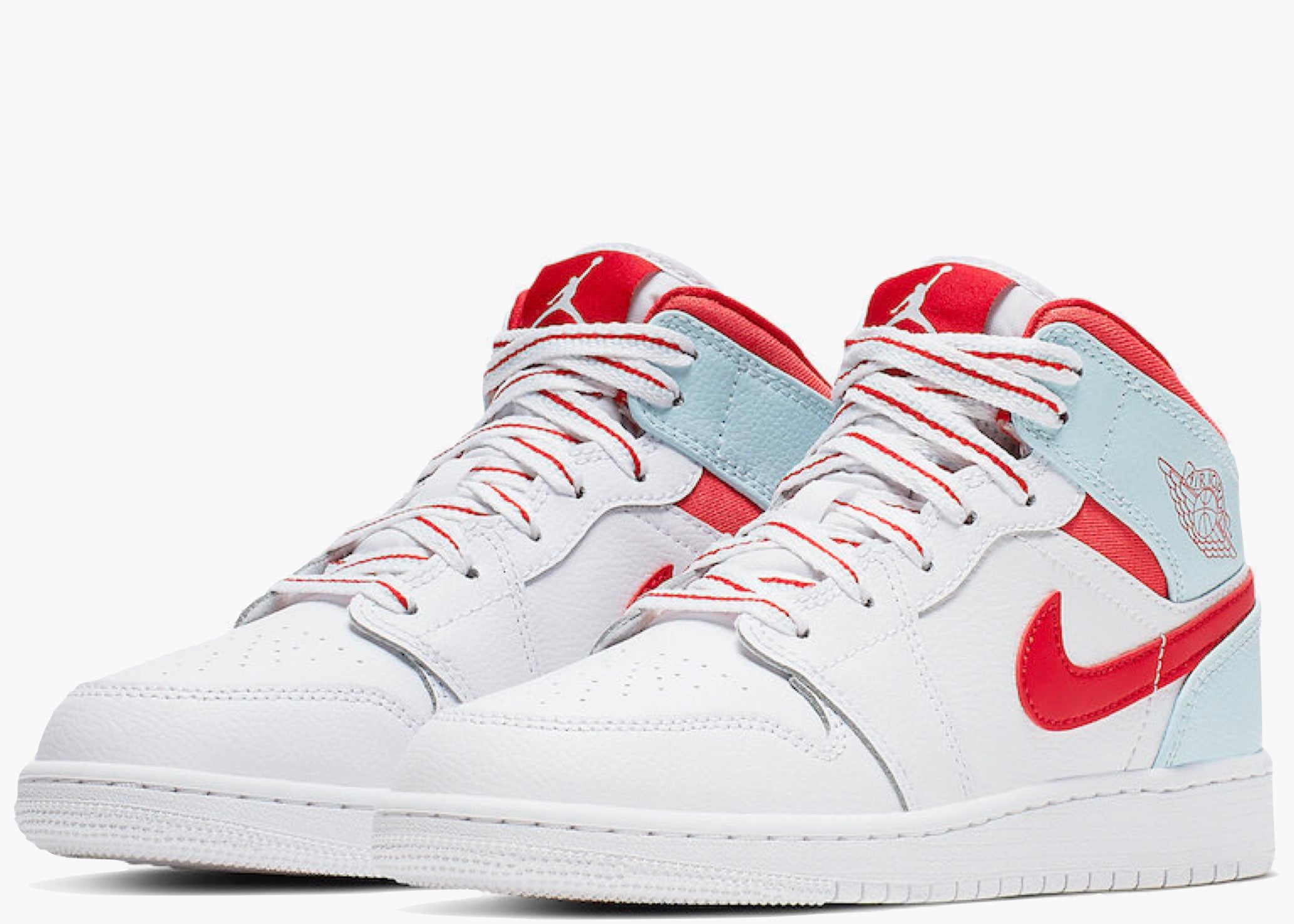 Nike Air Jordan 1 Mid White Topaz Mist (GS) 555112-104 Hype Clothinga Limited Edition
