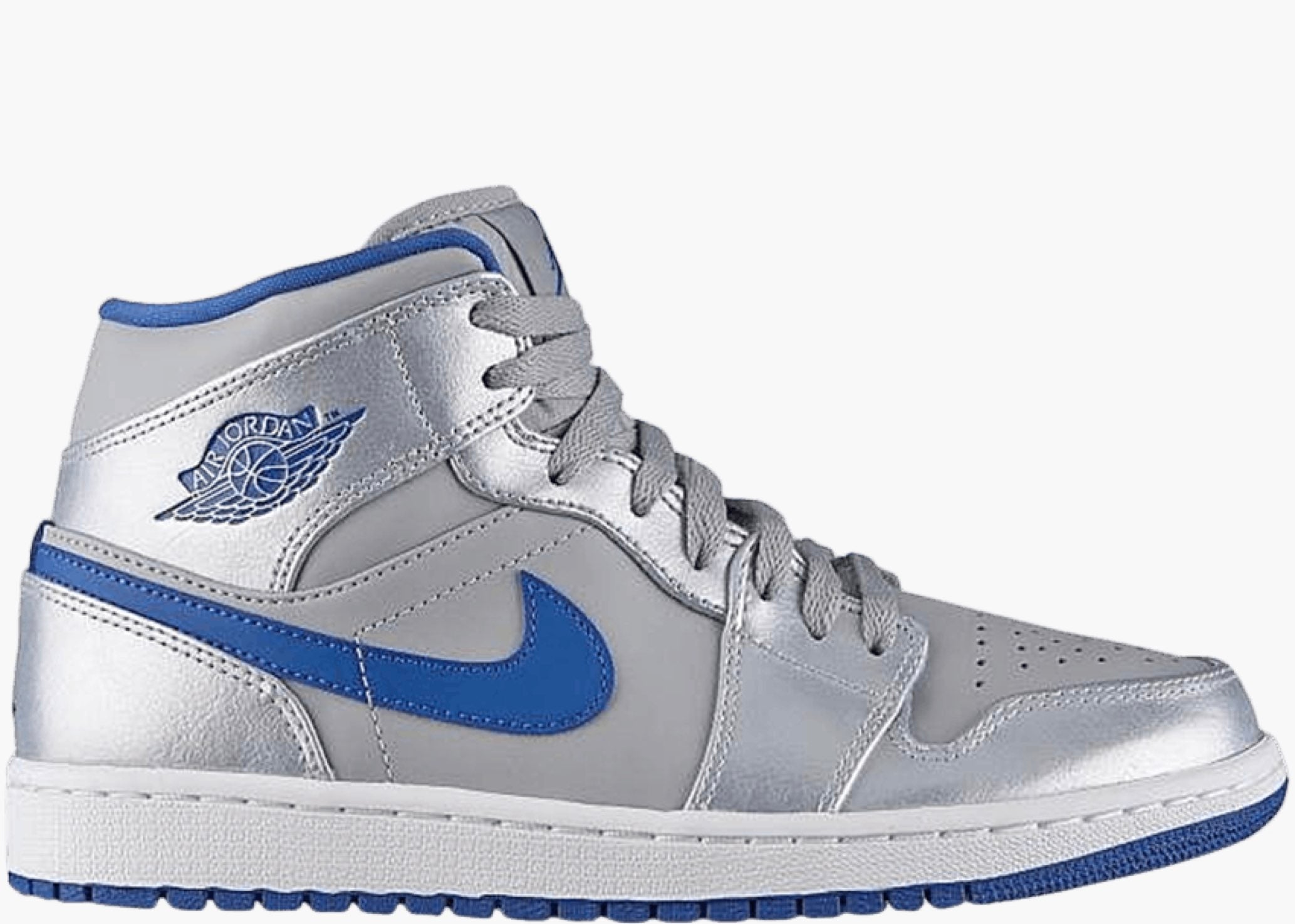 Nike Air Jordan 1 Mid Wolf Grey Sport Blue