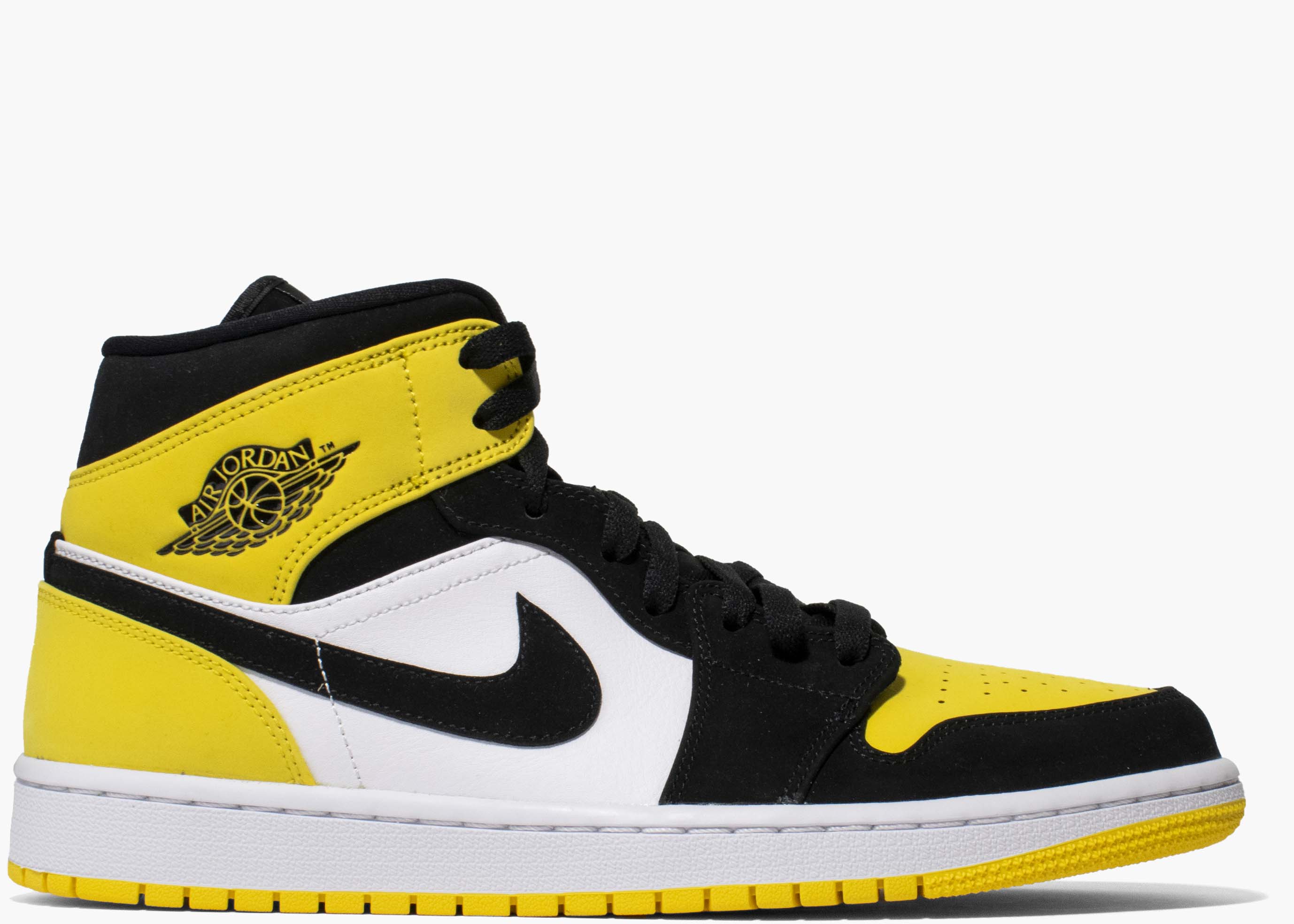 Nike Air Jordan 1 Mid Yellow Toe Black 852542-071 Hype Clothinga Limited Edition