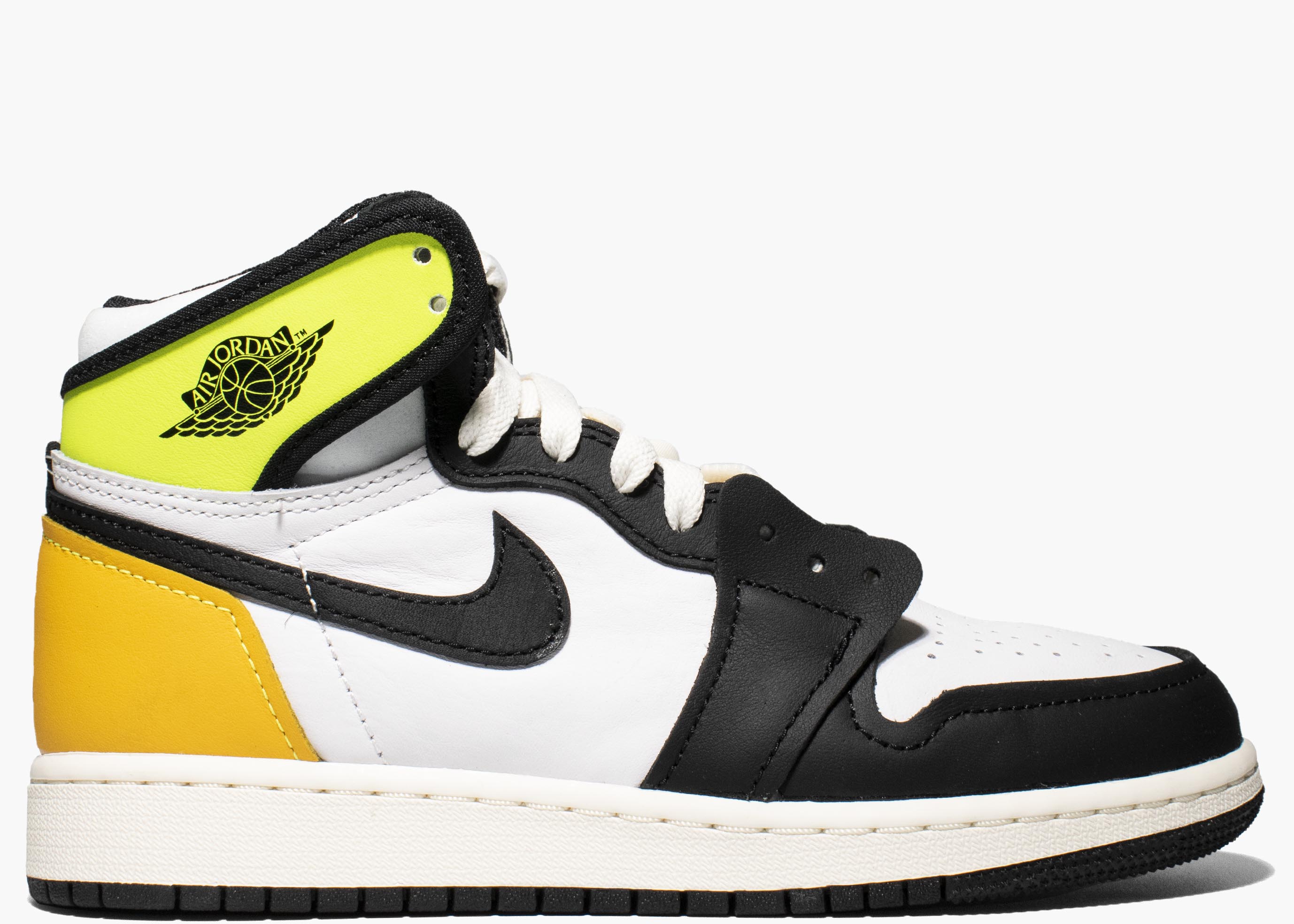Nike Air Jordan 1 Retro High White Black Volt University Gold 555088-118 Hype Clothinga Limited Edition