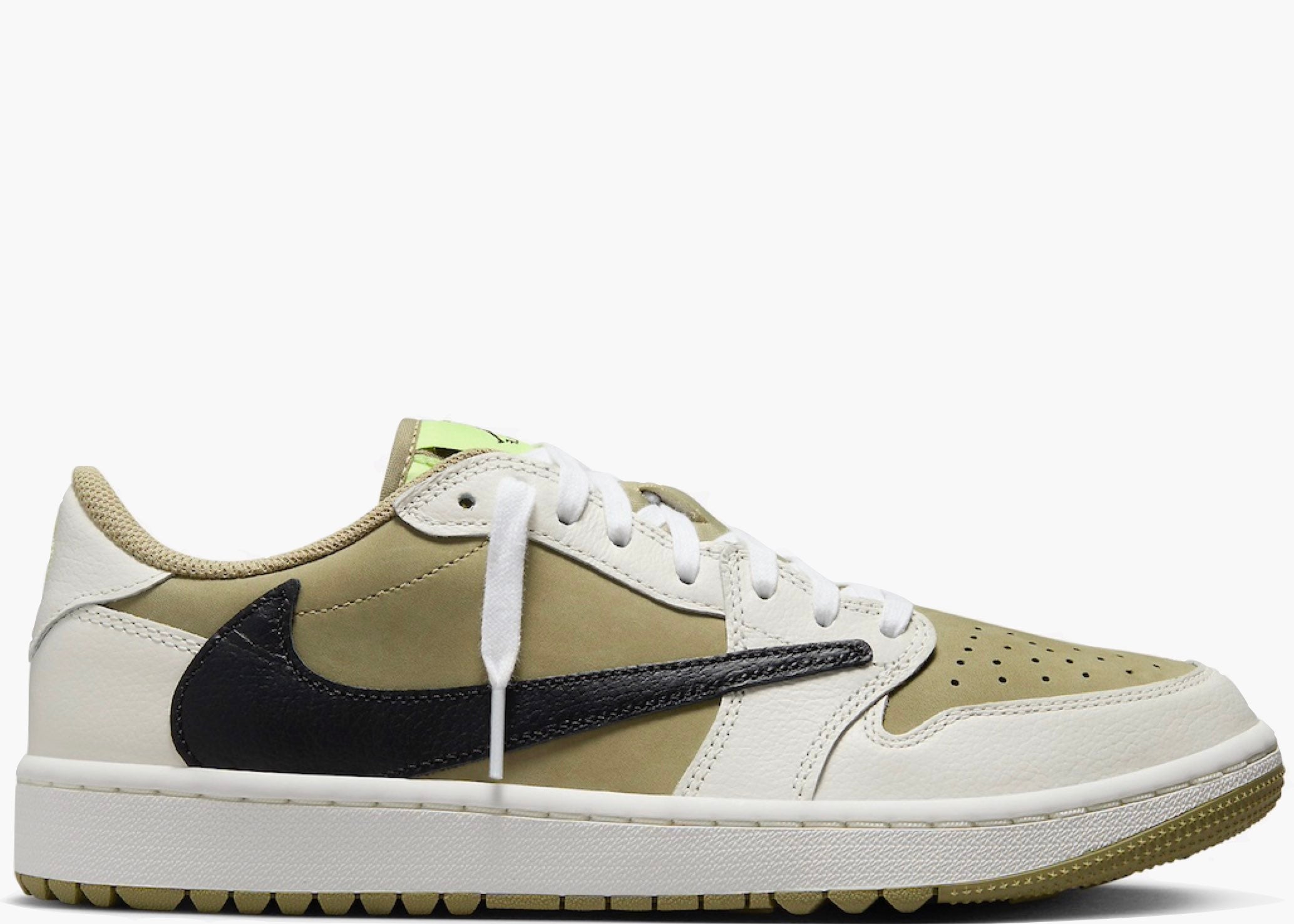 ‎Nike Air Jordan 1 Retro Low Golf Travis Scott Neutral Olive FZ3124-200 Hype Clothinga Limited Edition