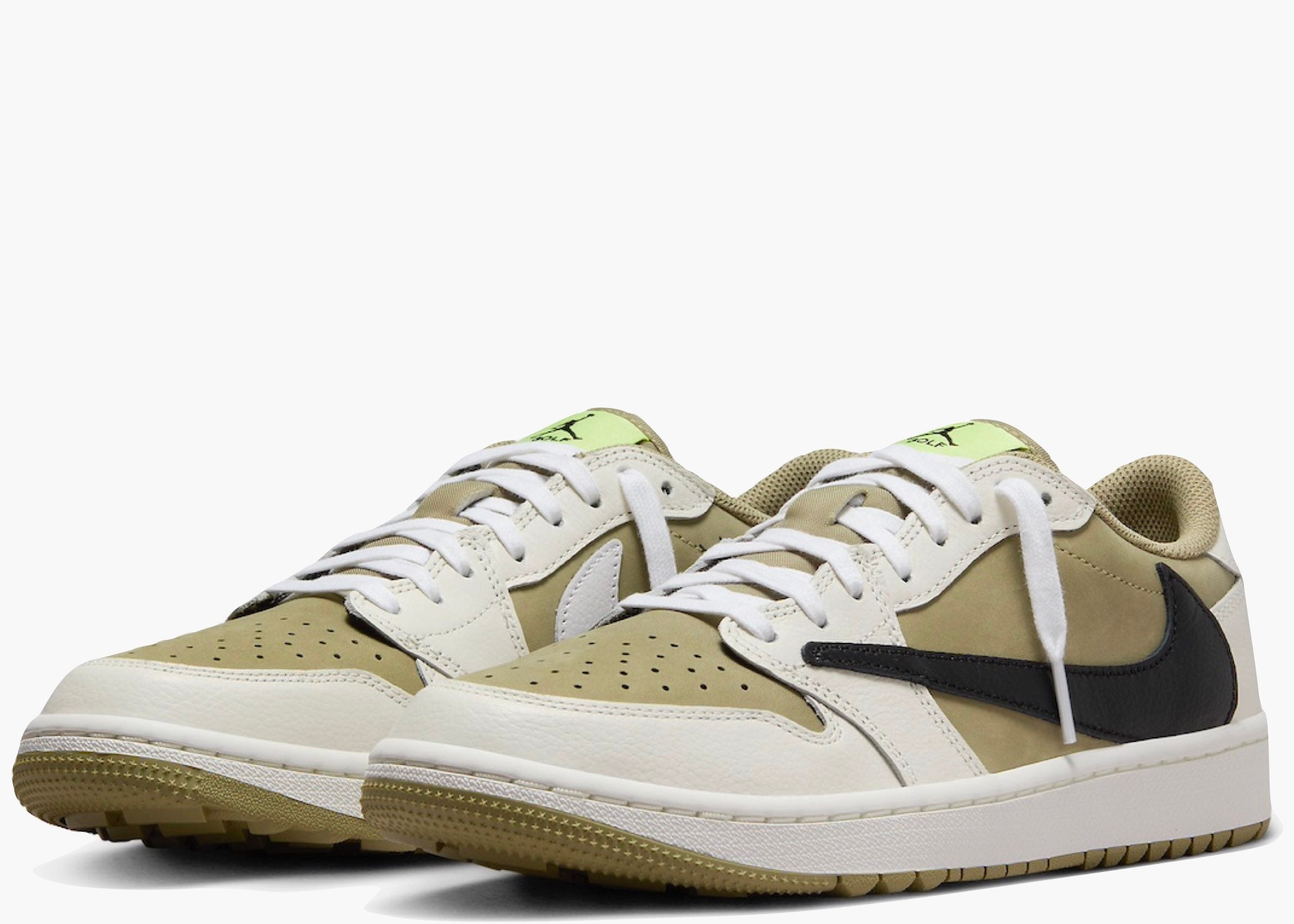 ‎Nike Air Jordan 1 Retro Low Golf Travis Scott Neutral Olive FZ3124-200 Hype Clothinga Limited Edition