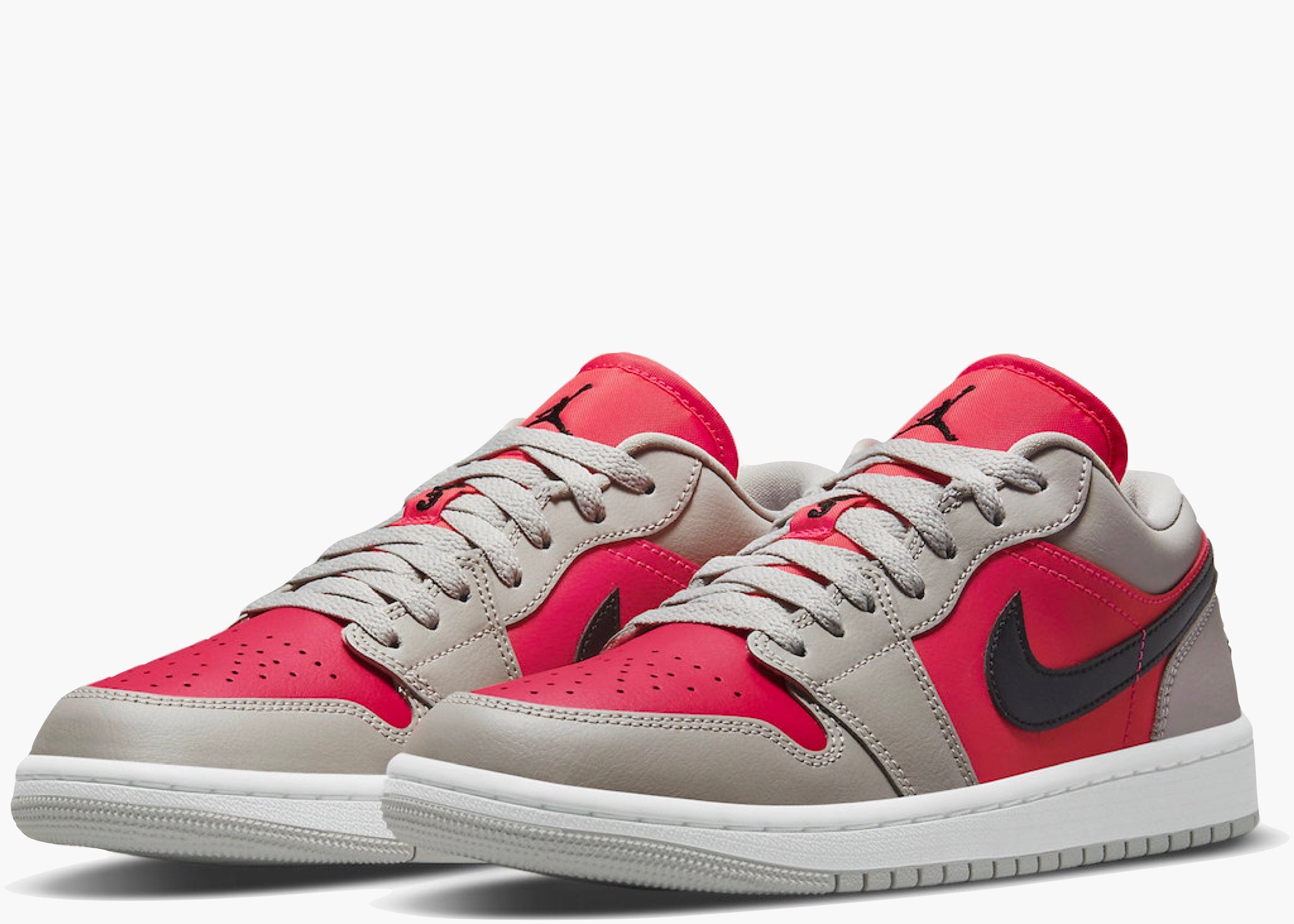 Nike Air Jordan 1 Retro Low Light Iron Ore Siren Red (W) DC0774-060 Hype Clothinga Limited Edition