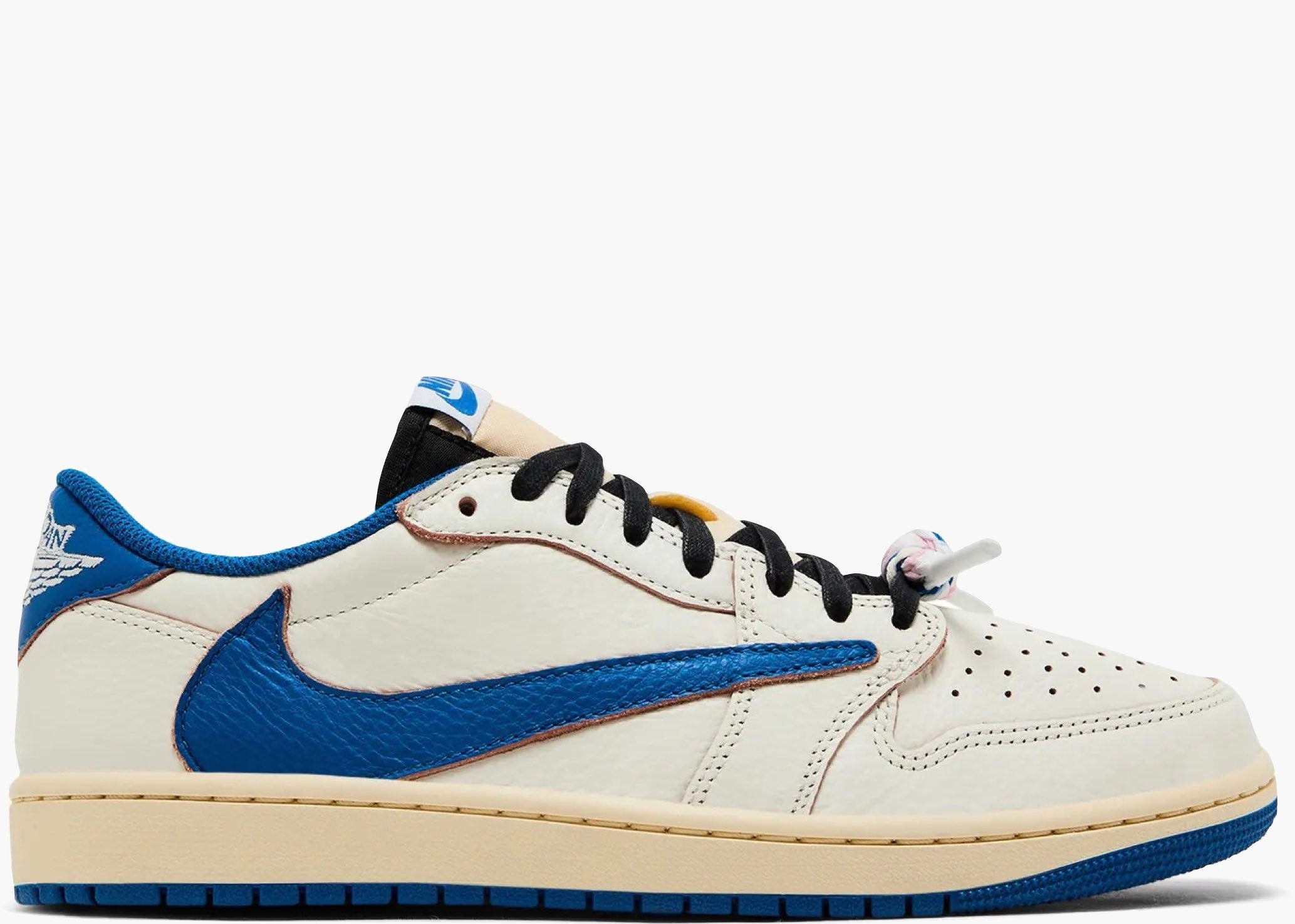 Nike Air Jordan 1 Retro Low OG SP Fragment x Travis Scott Sail Military Blue DM7866-104 Hype Clothinga Limited Edition