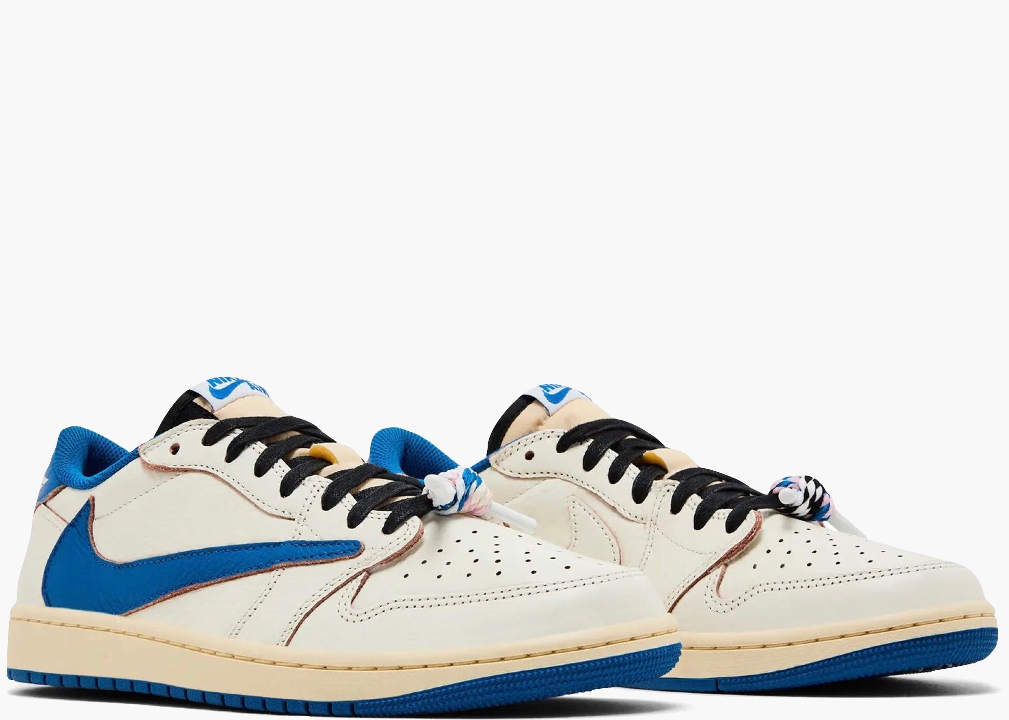 Nike Air Jordan 1 Retro Low OG SP Fragment x Travis Scott Sail Military Blue DM7866-104 Hype Clothinga Limited Edition