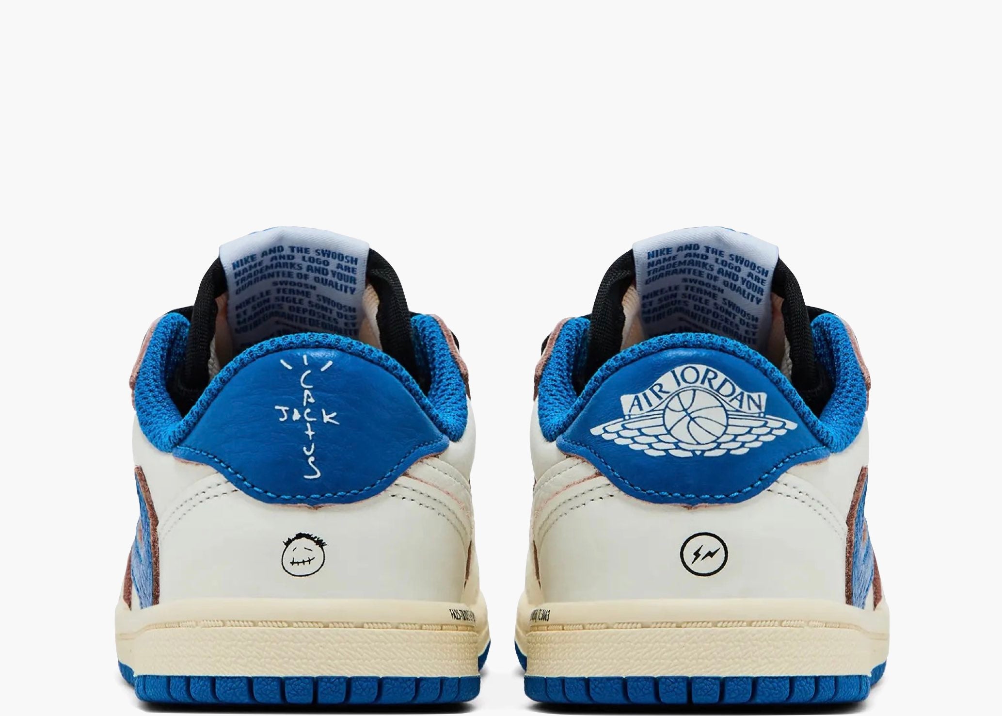 Nike Air Jordan 1 Retro Low OG SP Fragment x Travis Scott Sail Military Blue (TD) DO5441-104 Hype Clothinga Limited Edition