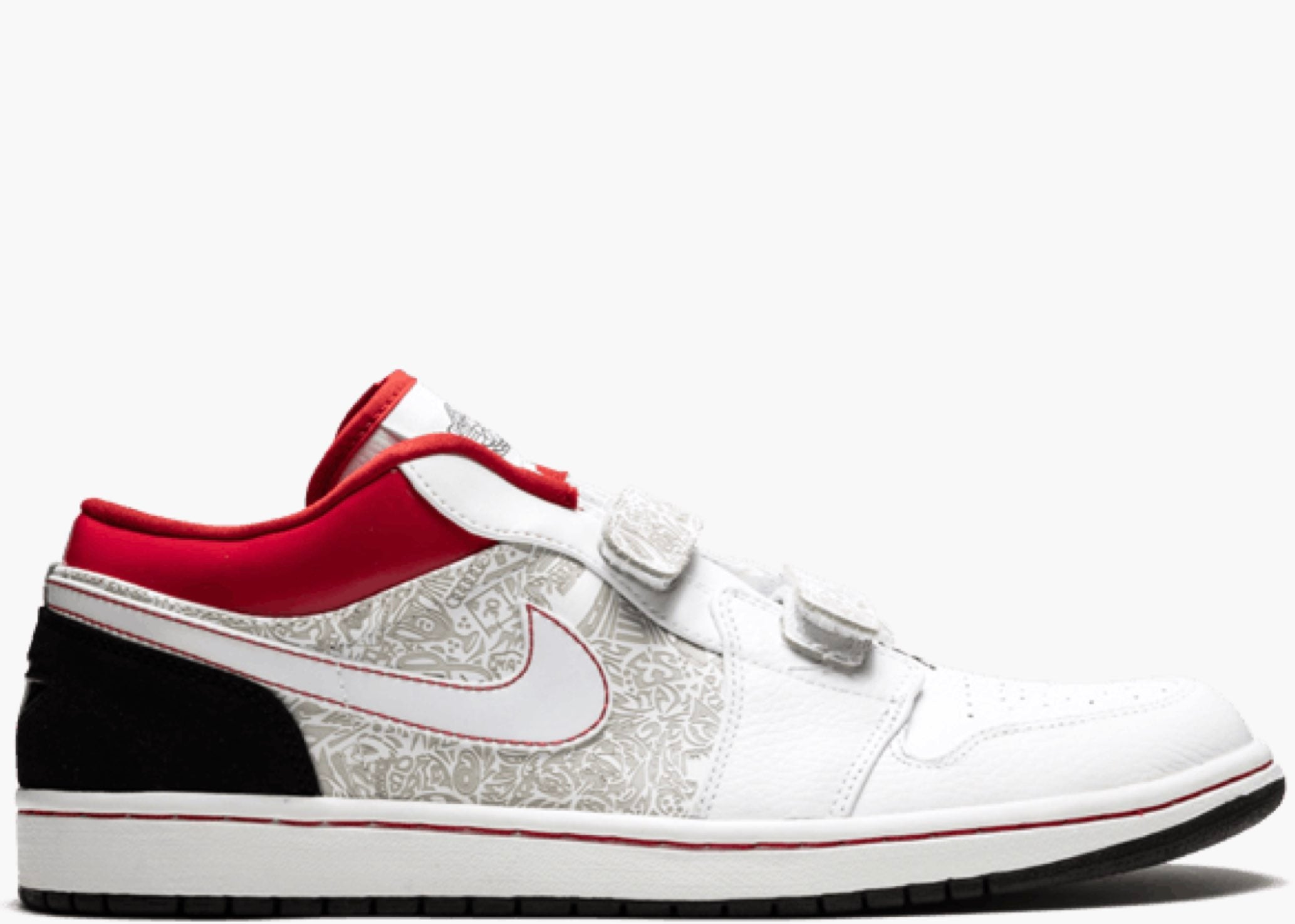 Nike Air Jordan 1 Retro Low Velcro White Varsity Red 339894-161 Hype Clothinga Limited Edition