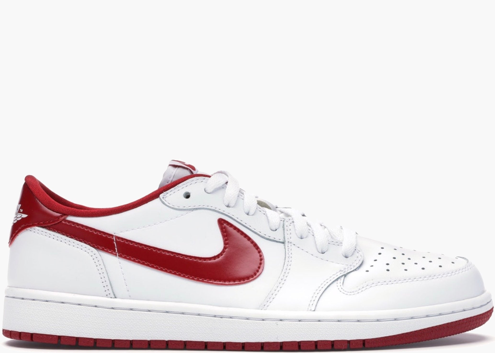 Nike Air Jordan 1 Retro Low White Varsity Red 705329-101 Hype Clothinga