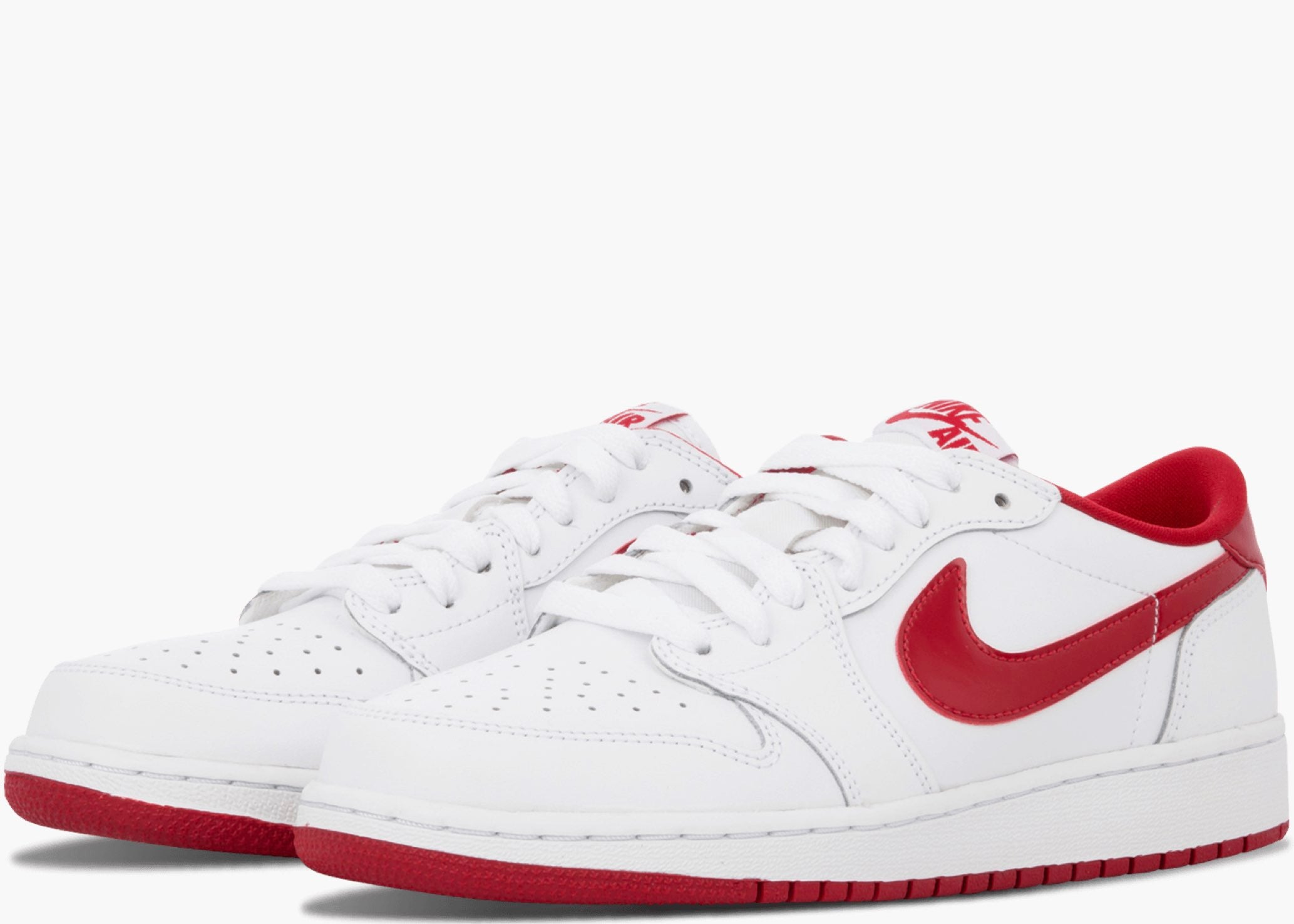 Nike Air Jordan 1 Retro Low White Varsity Red 705329-101 Hype Clothinga