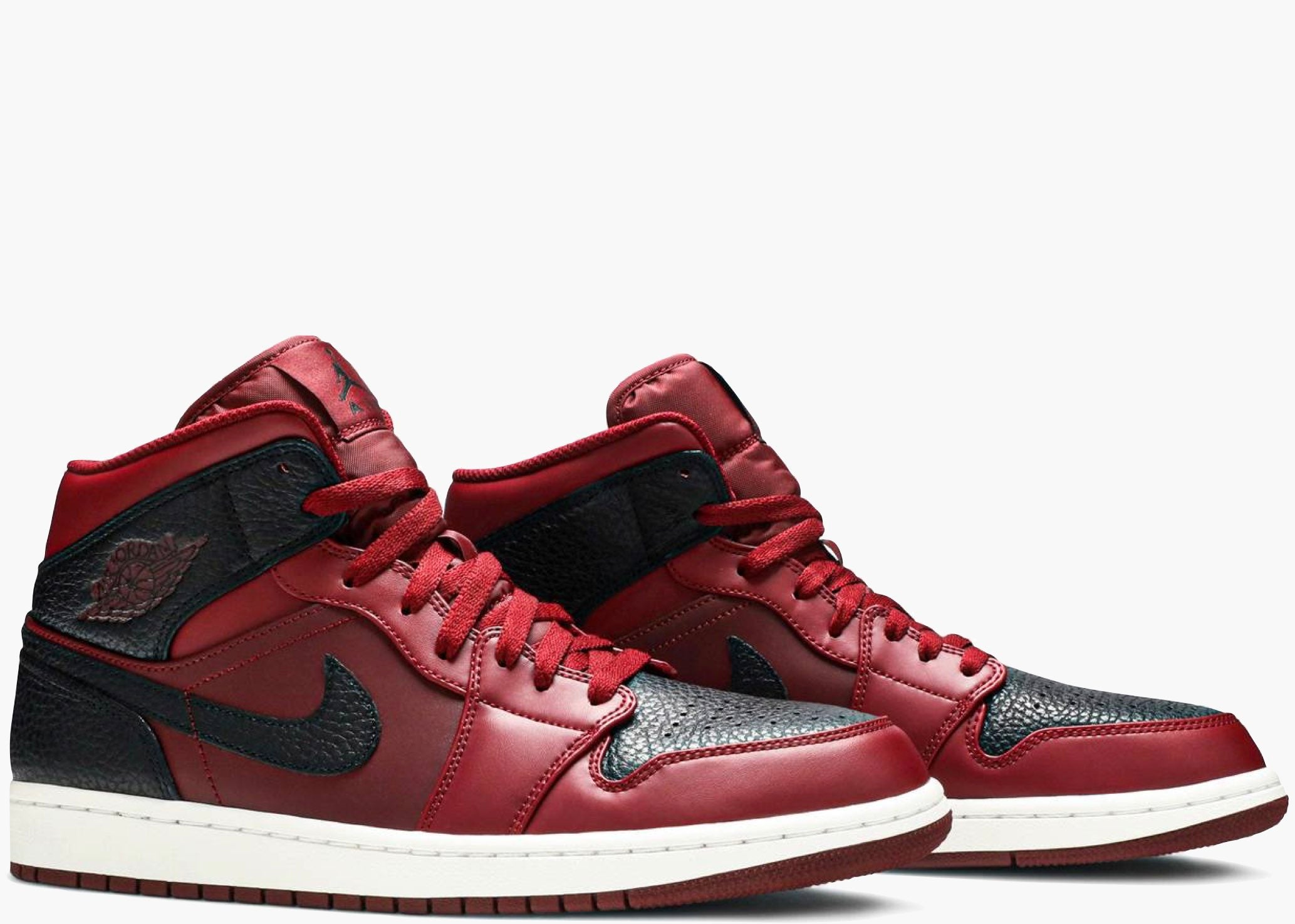 Nike Air Jordan 1 Retro Mid Team Red Black 554724-601 Hype Clothinga