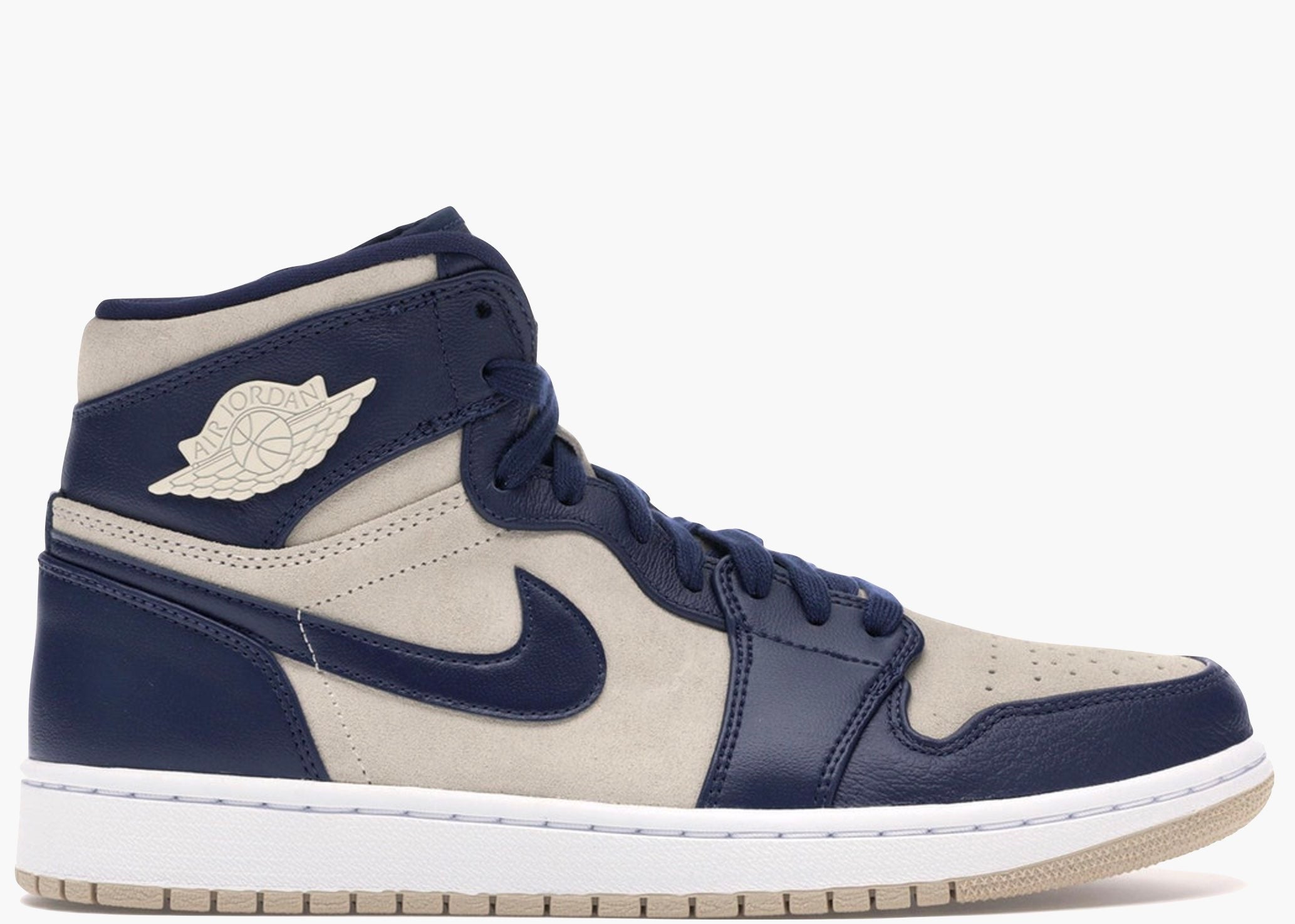 Nike Air Jordan 1 Retro Premium Midnight Navy Light Cream (W) AQ9131-401 Hype Clothinga Limited Edition