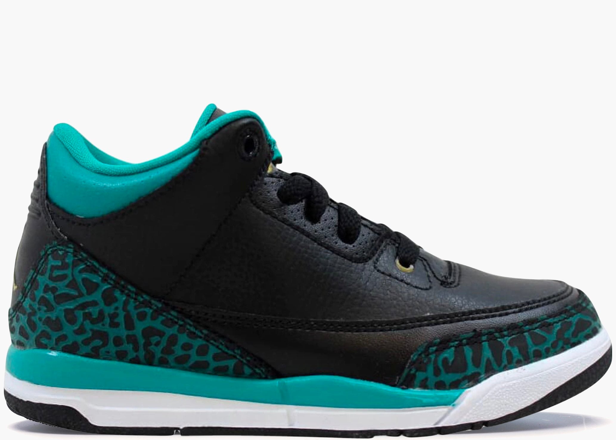 Nike Air Jordan 3 Retro GP Black Metallic Gold Rio Teal (PS) Hype Clothinga Limited Edition