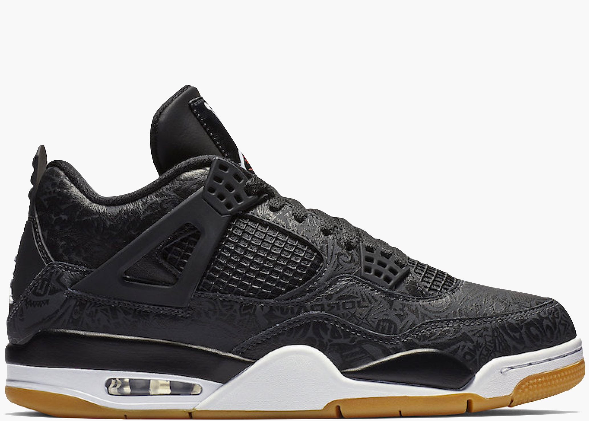 Nike Air Jordan 4 Retro Laser Black Gum Hype Clothinga Llimited Edition